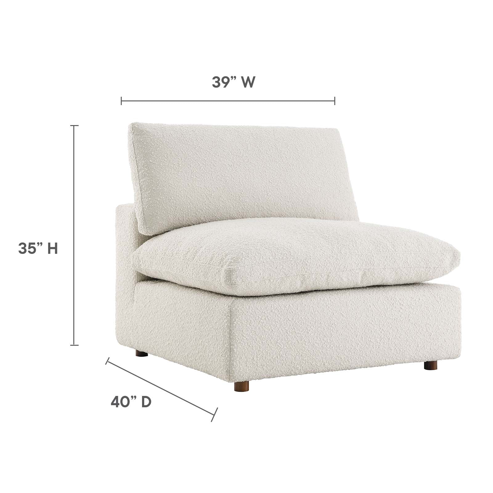 Commix Down Filled Overstuffed Boucle Fabric Armless Chair By Modway - EEI-6257 - Image 16