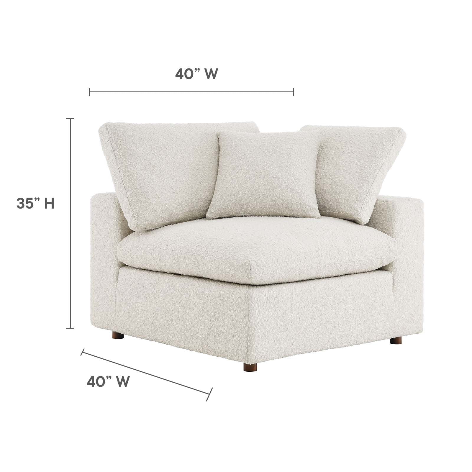 Commix Down Filled Overstuffed Boucle Fabric Corner Chair By Modway - EEI-6259 - Image 14