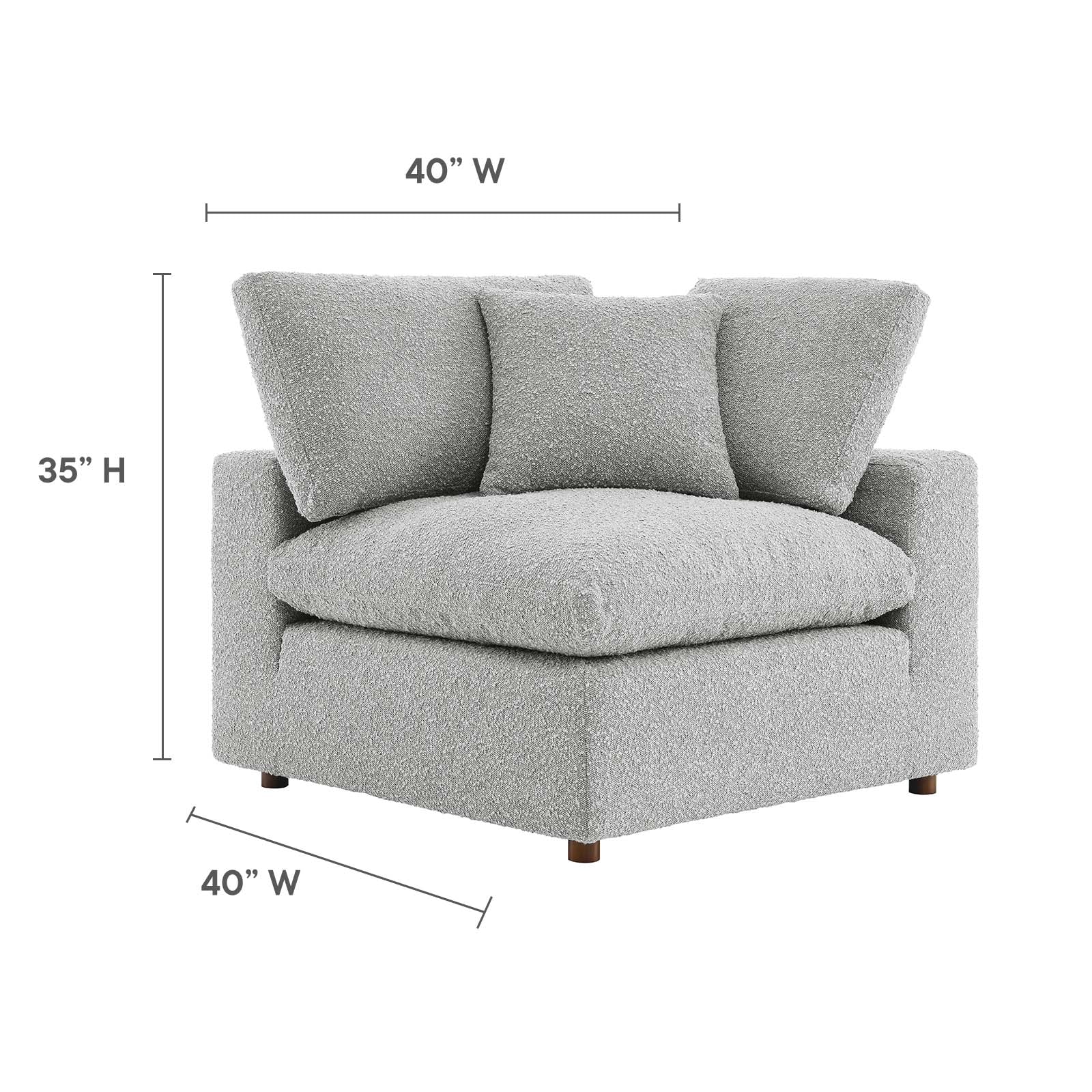 Commix Down Filled Overstuffed Boucle Fabric Corner Chair By Modway - EEI-6259 - Image 22