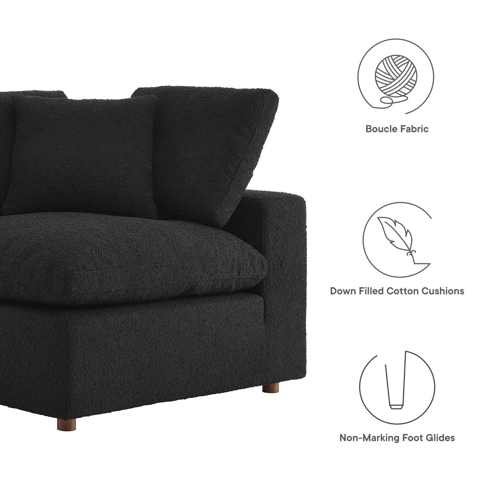 Commix Down Filled Overstuffed Boucle Fabric Corner Chair By Modway - EEI-6259 - Image 5