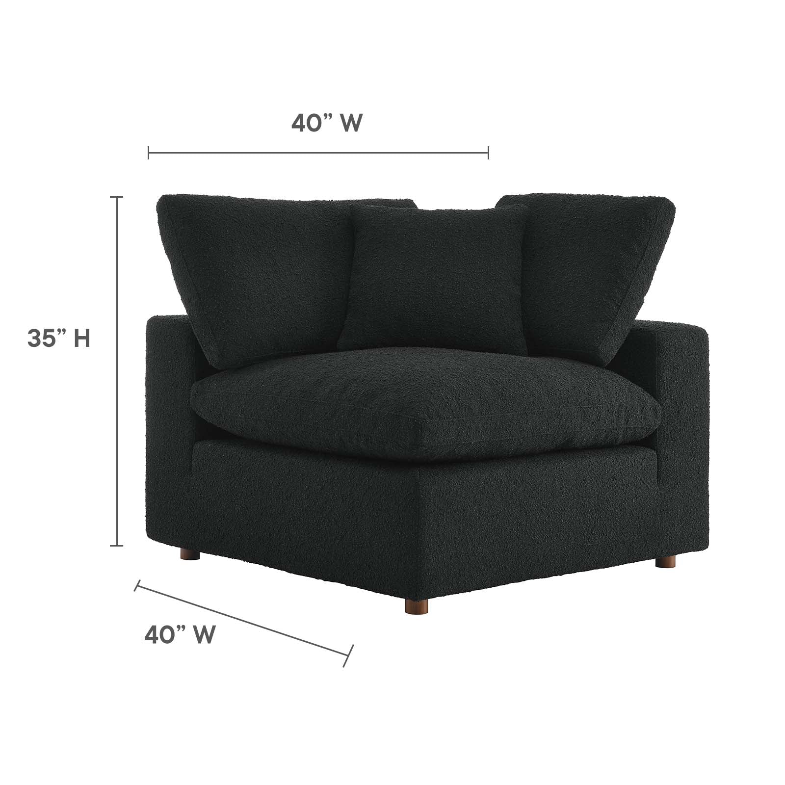 Commix Down Filled Overstuffed Boucle Fabric Corner Chair By Modway - EEI-6259 - Image 6