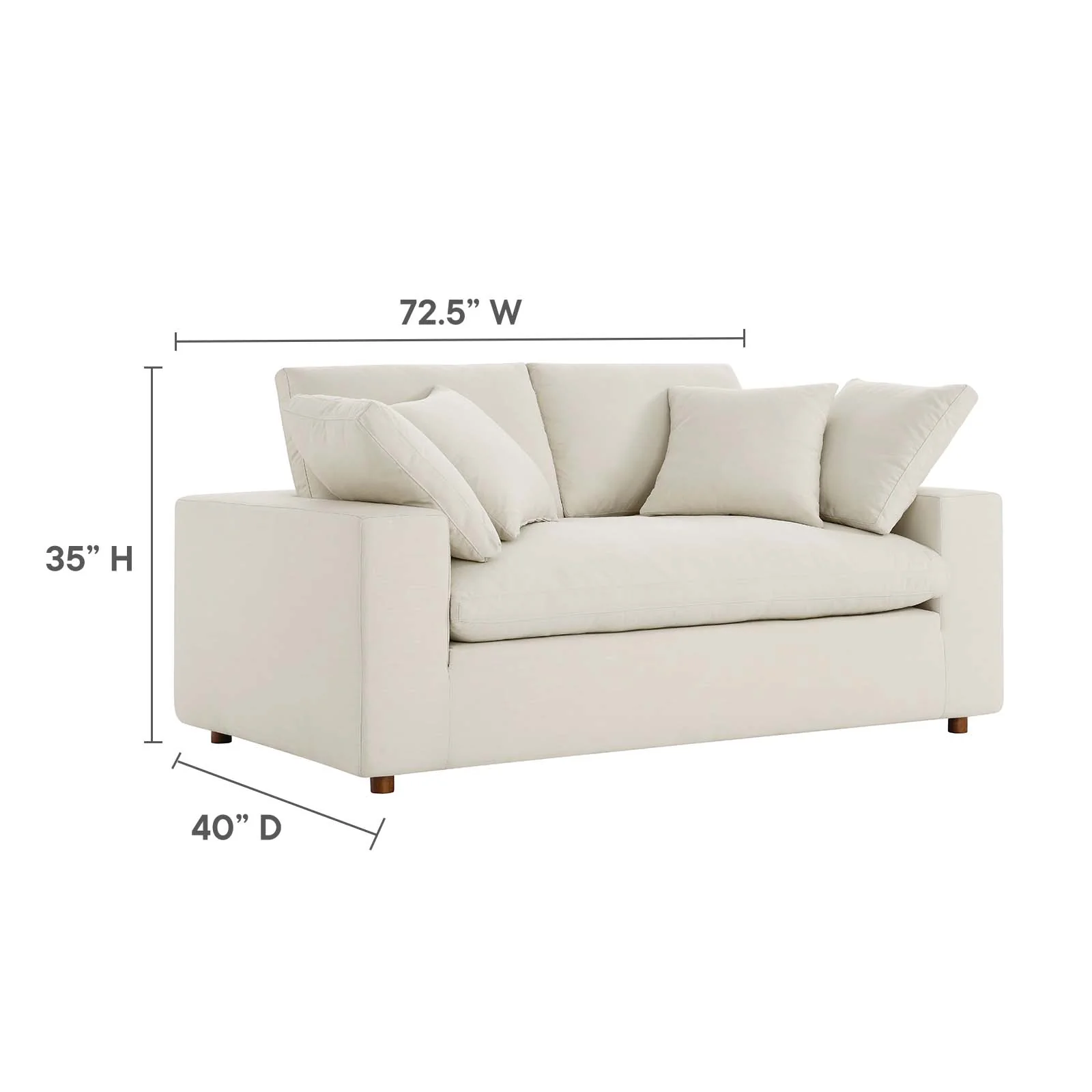 Commix Down Filled Overstuffed Loveseat By Modway - EEI-4859 - Image 31