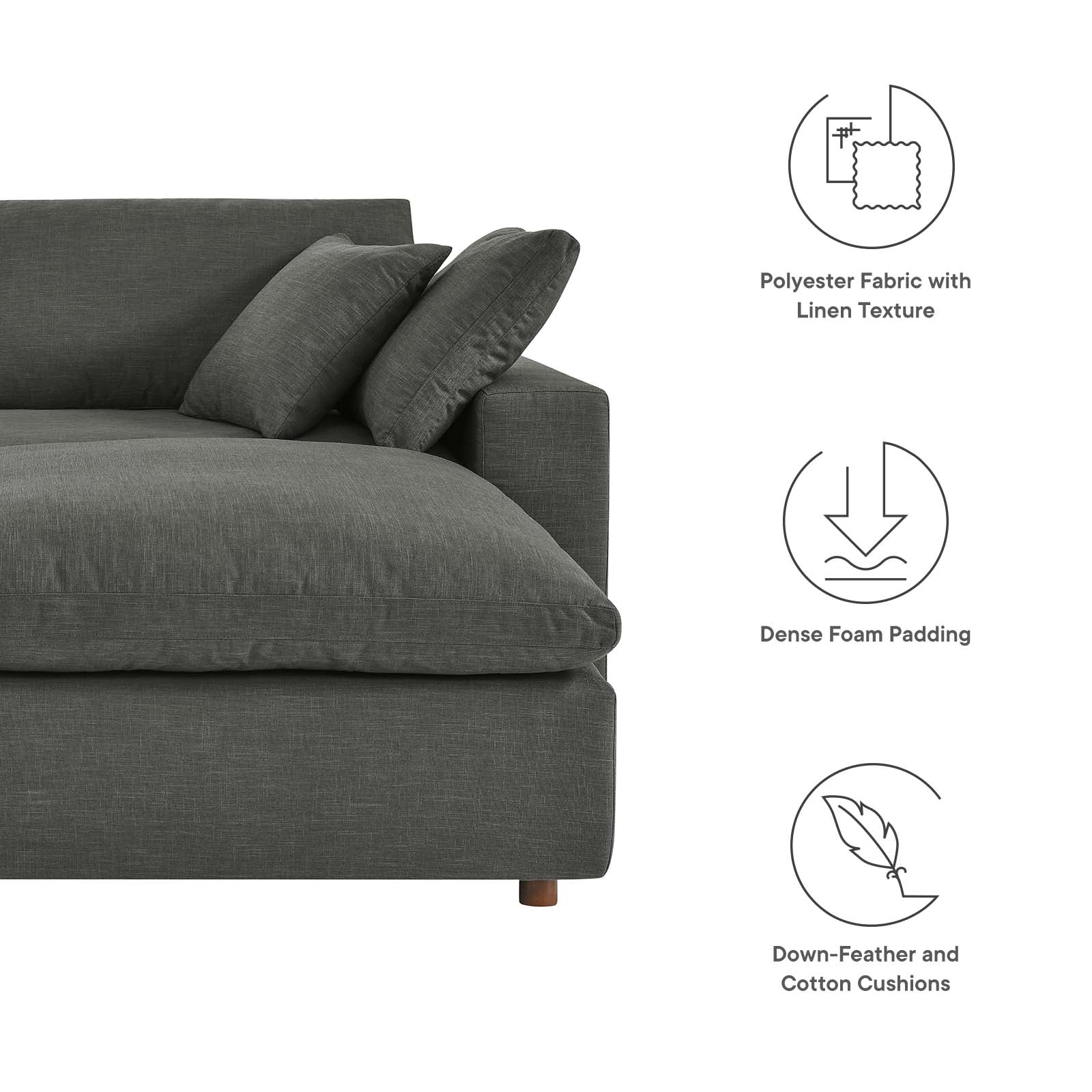 Commix Down Filled Overstuffed Sectional Sofa By Modway - EEI-6510 - Image 42