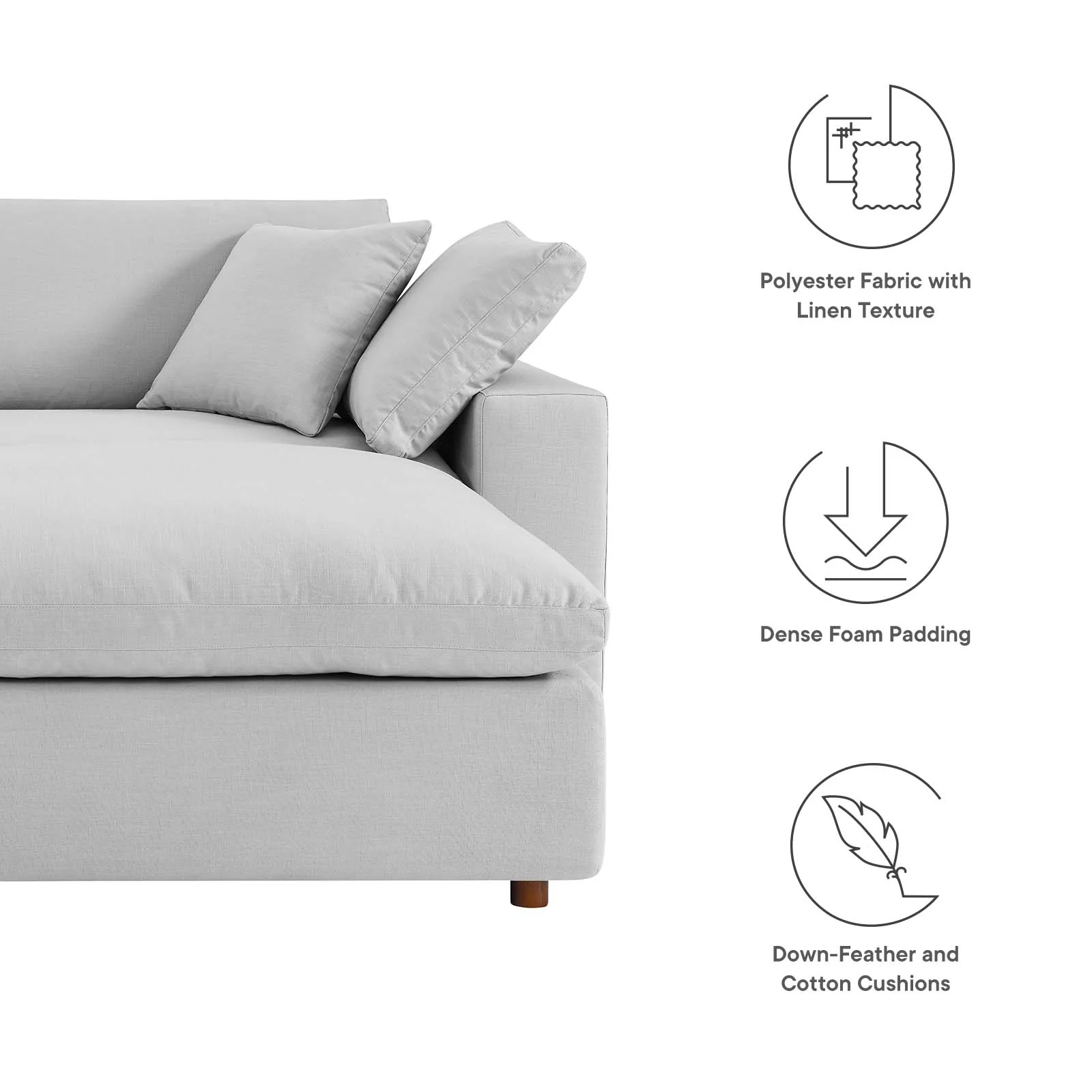 Commix Down Filled Overstuffed Sectional Sofa By Modway - EEI-6510 - Image 70