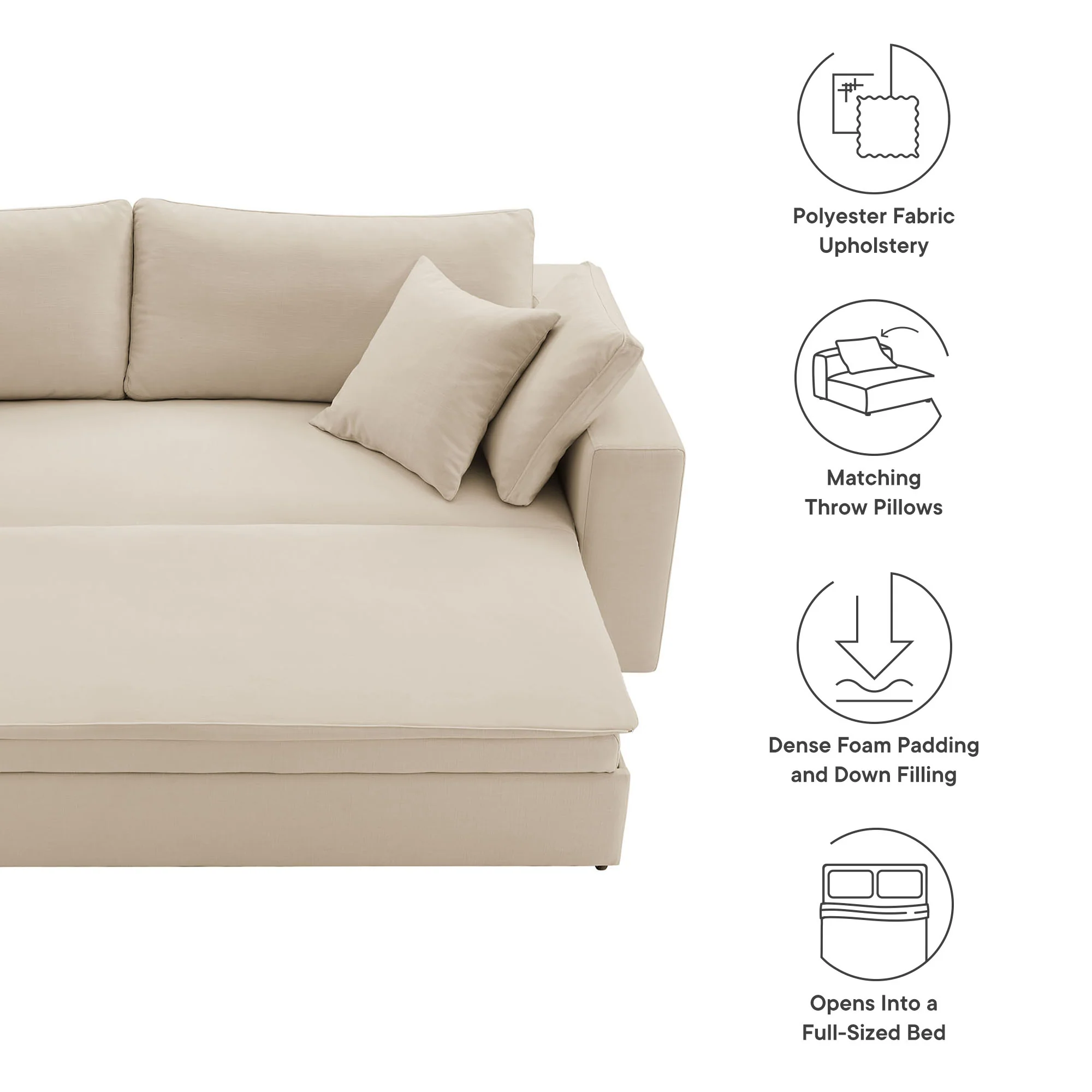 Commix Down Filled Overstuffed Sleeper Sofa by Modway - Image 37