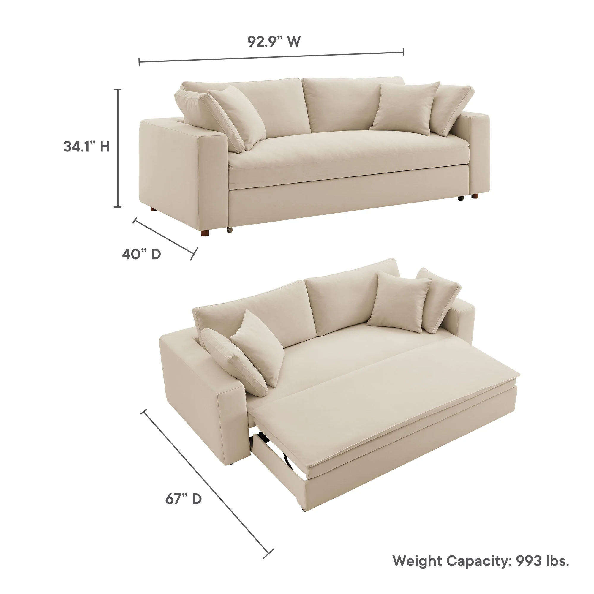 Commix Down Filled Overstuffed Sleeper Sofa by Modway - Image 38