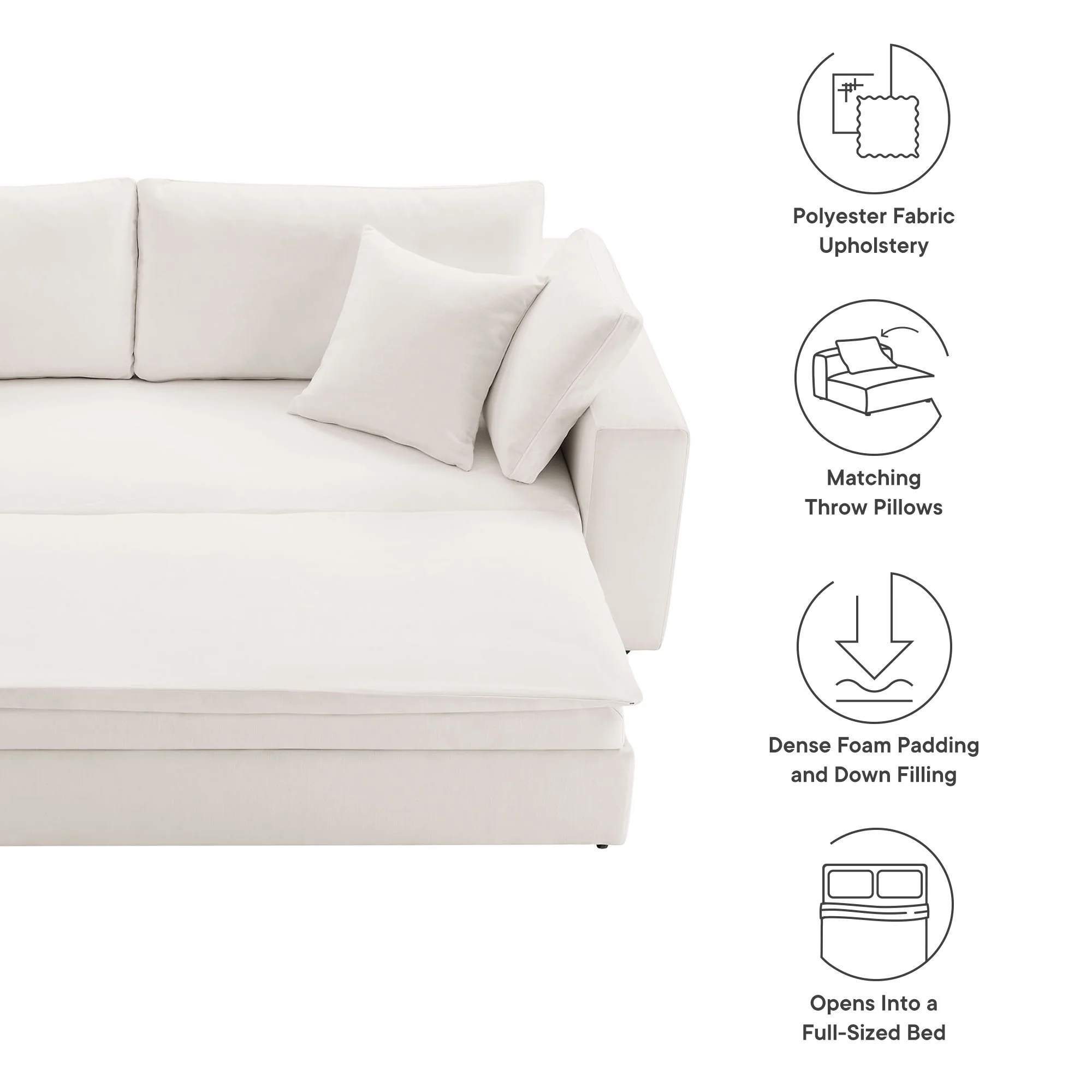 Commix Down Filled Overstuffed Sleeper Sofa by Modway - Image 56