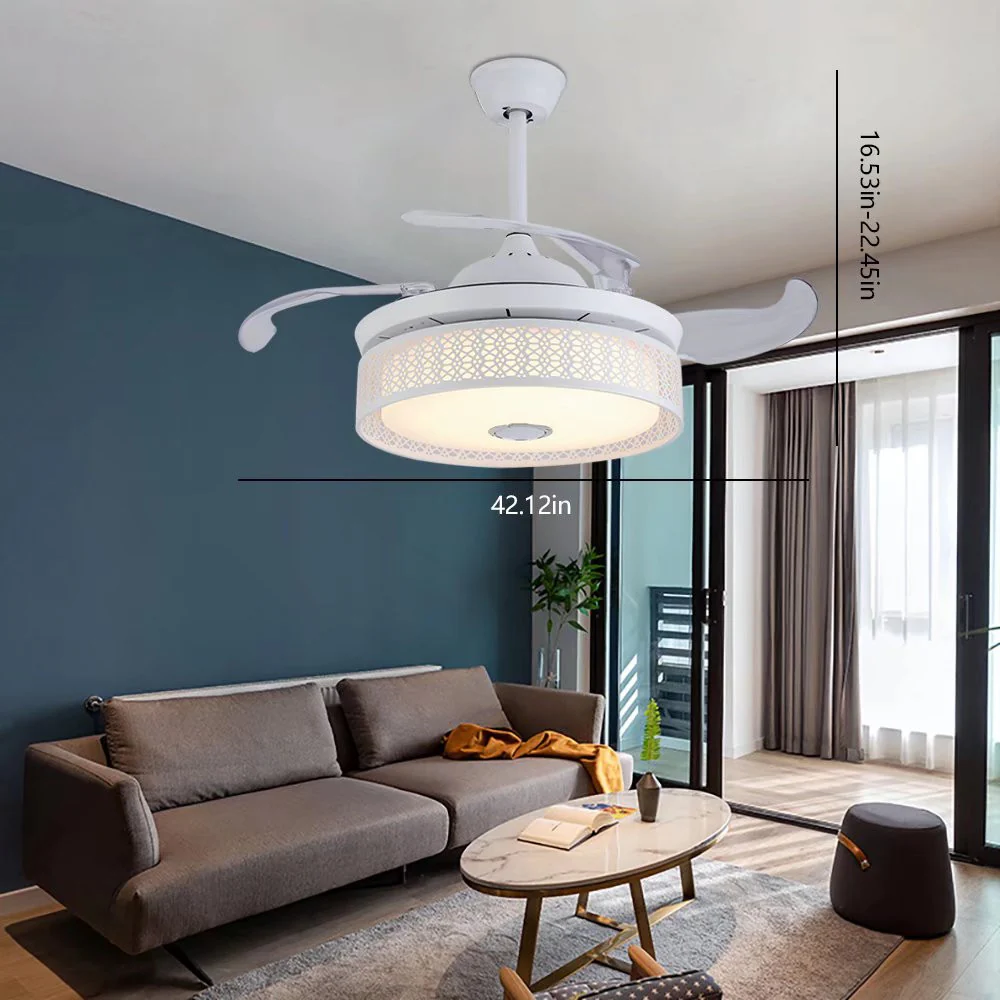 Compact Ceiling Fan And Lamp With Remote By Homeroots - Image 3