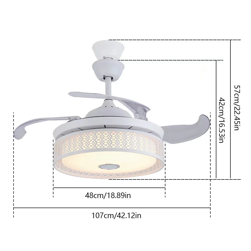 Compact Ceiling Fan And Lamp With Remote By Homeroots - Image 7