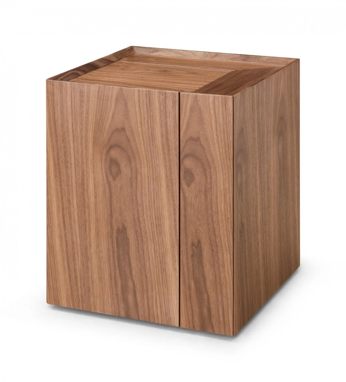 Compact Multipurpose Walnut Rolling End Table with Hidden Storage By Homeroots - Image 2