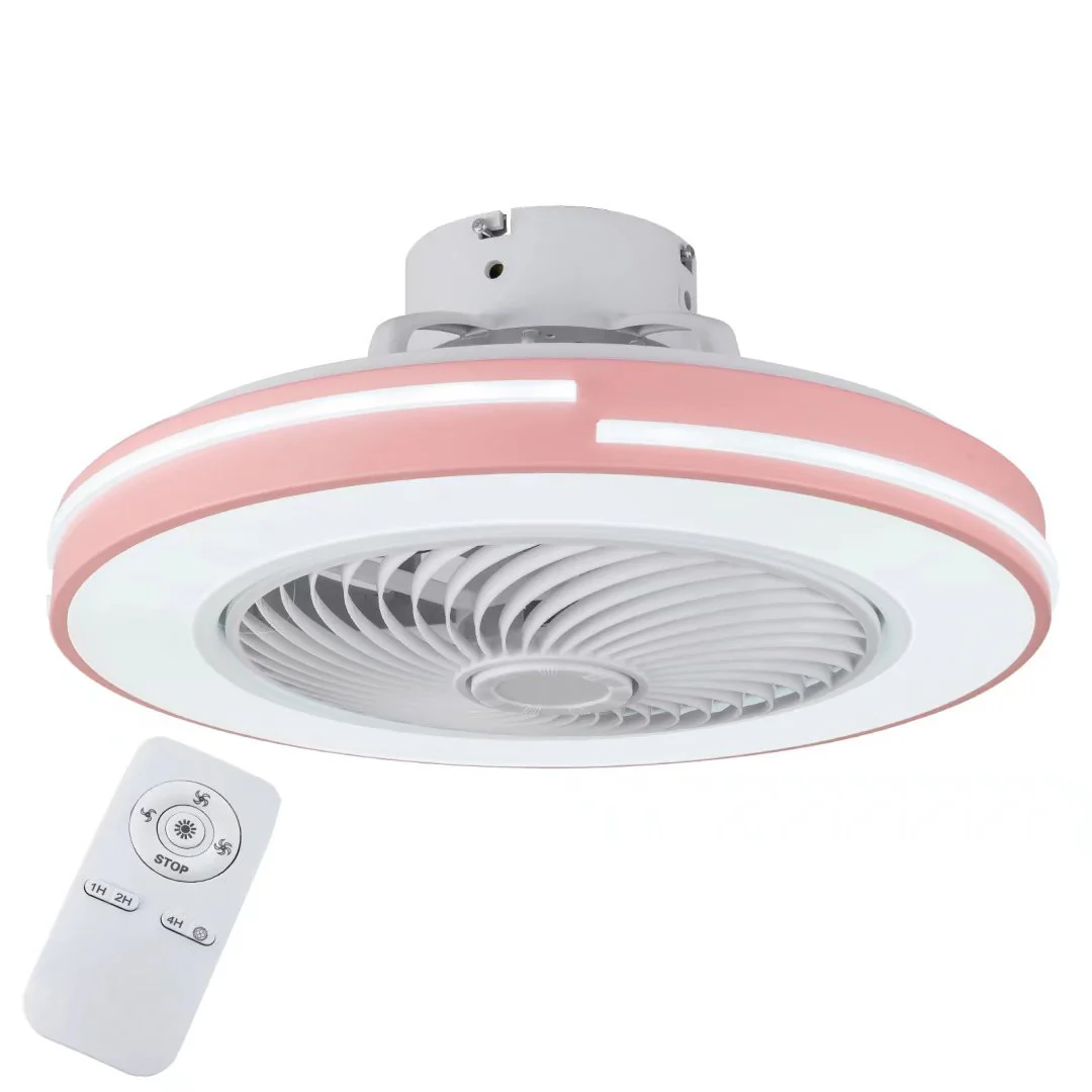 Compact Pink LED Ceiling Fan and Light By Homeroots - Image 5