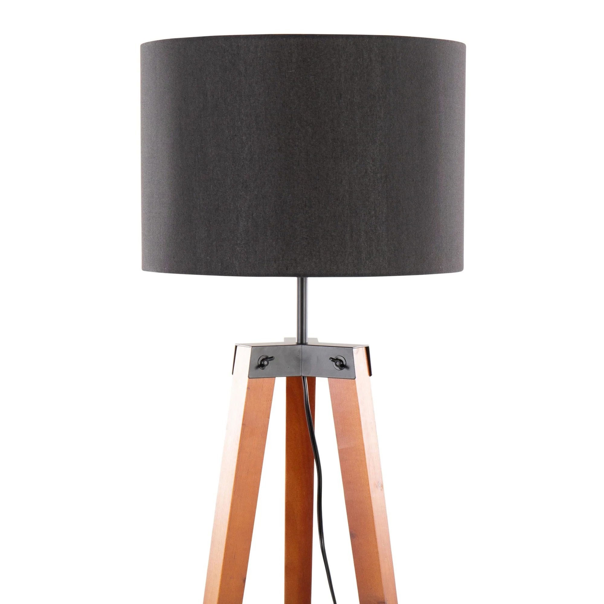 Compass Shelf Floor Lamp Gray By LumiSource - Image 10