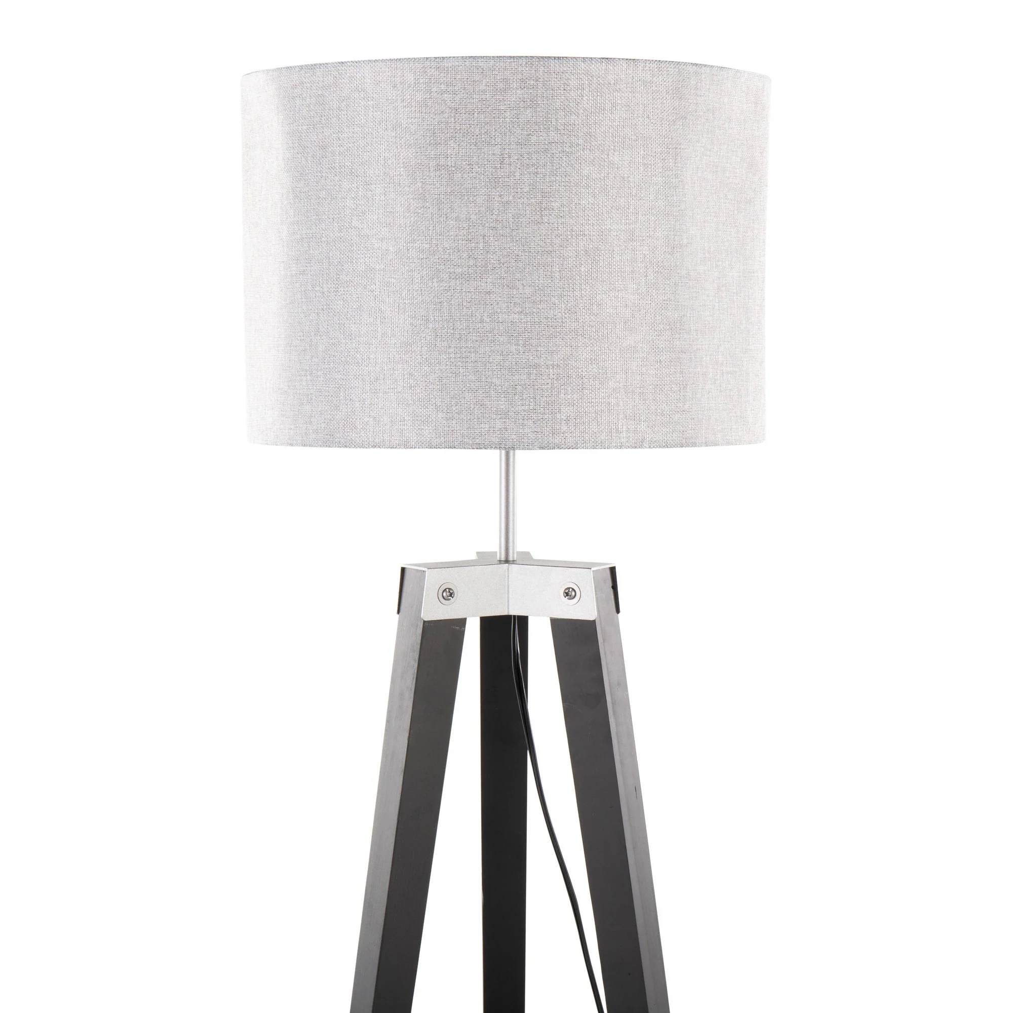 Compass Shelf Floor Lamp Gray By LumiSource - Image 2