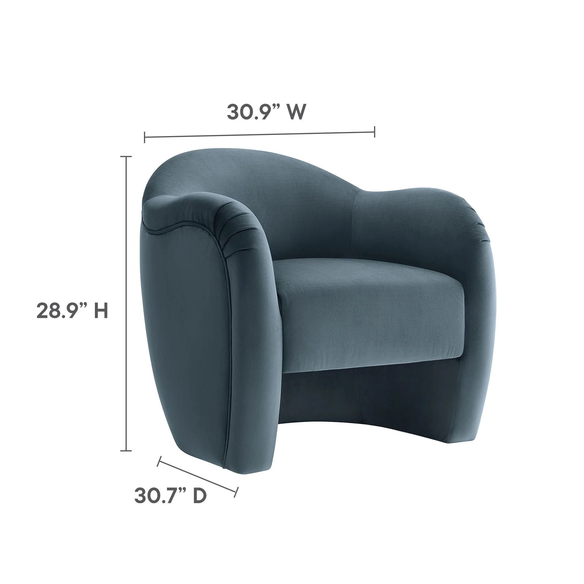 Compose Performance Velvet Accent Chair by Modway - Image 18