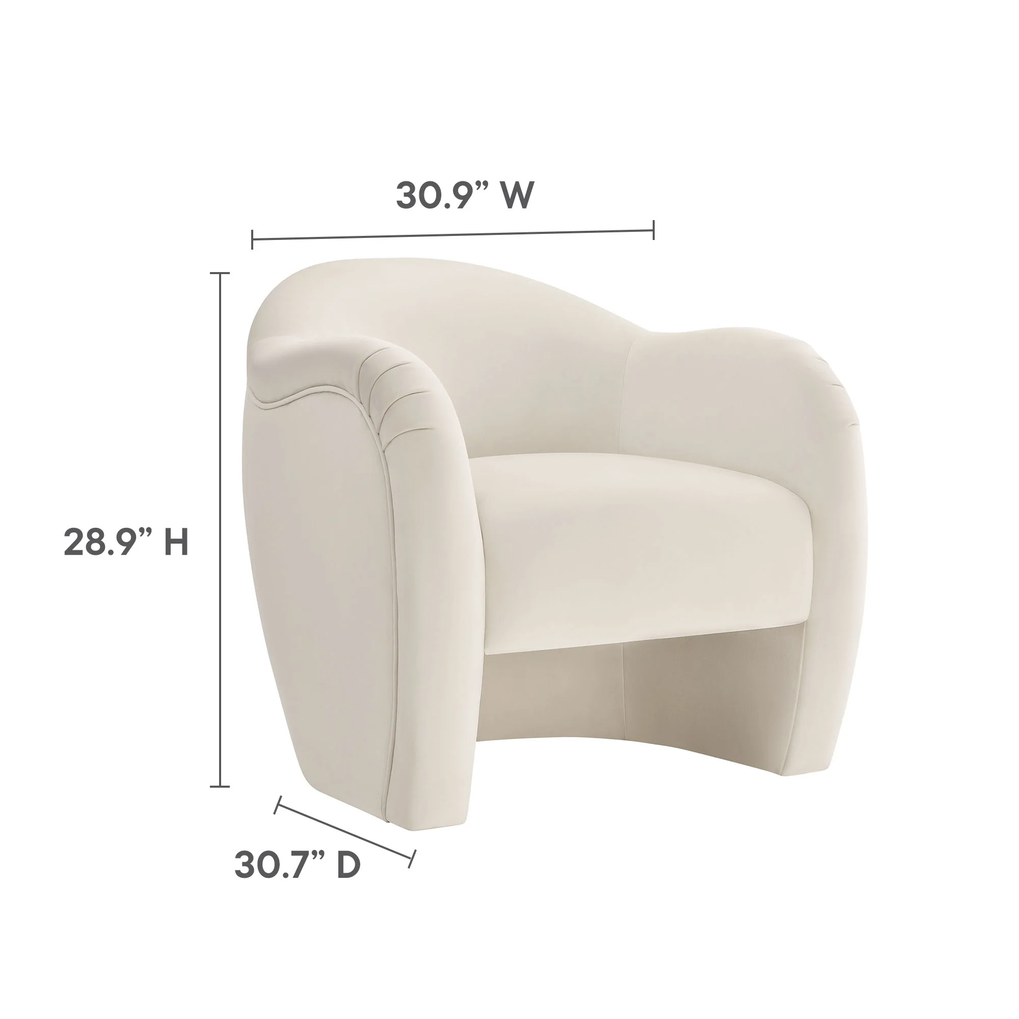 Compose Performance Velvet Accent Chair by Modway - Image 9