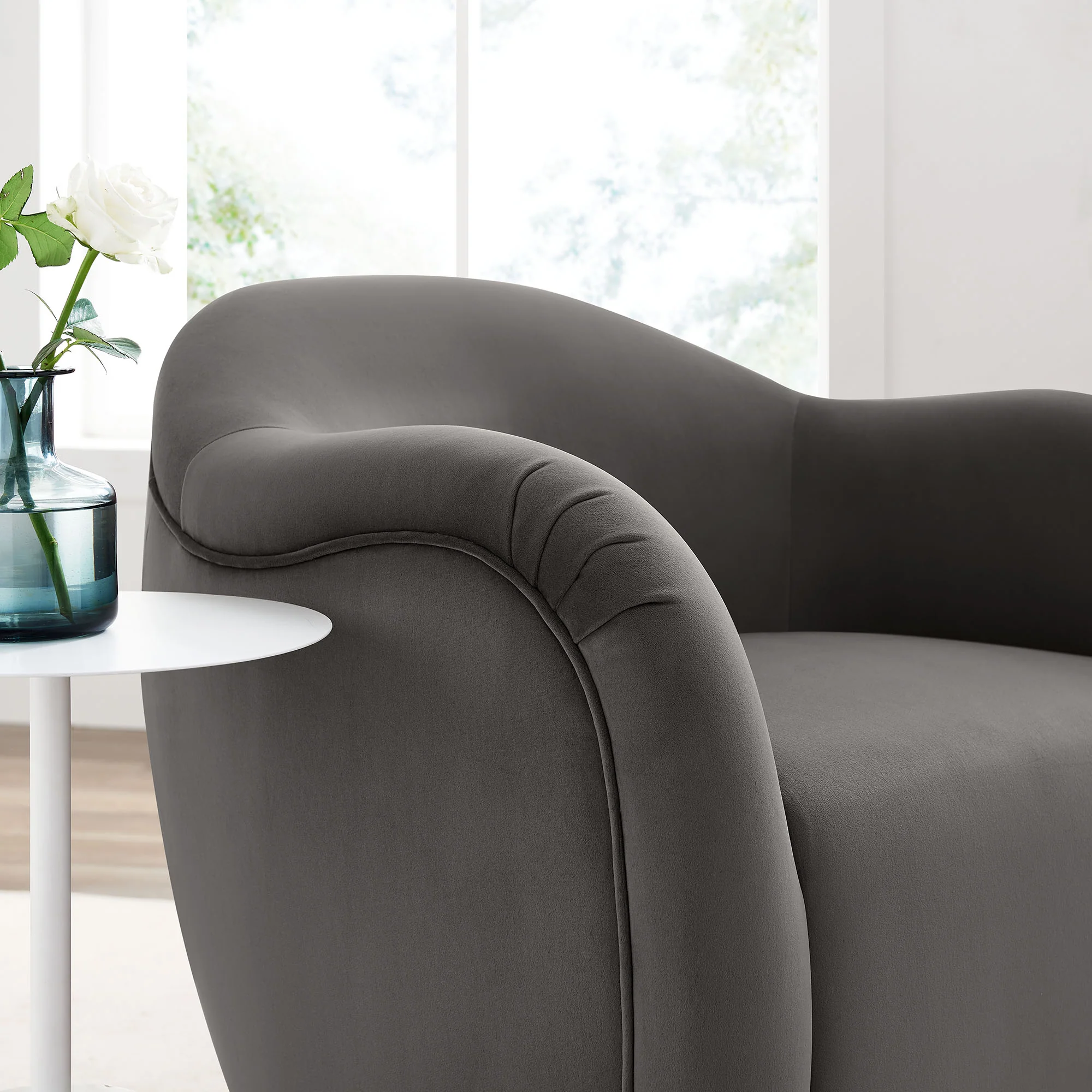 Compose Performance Velvet Swivel Armchair by Modway - Image 24