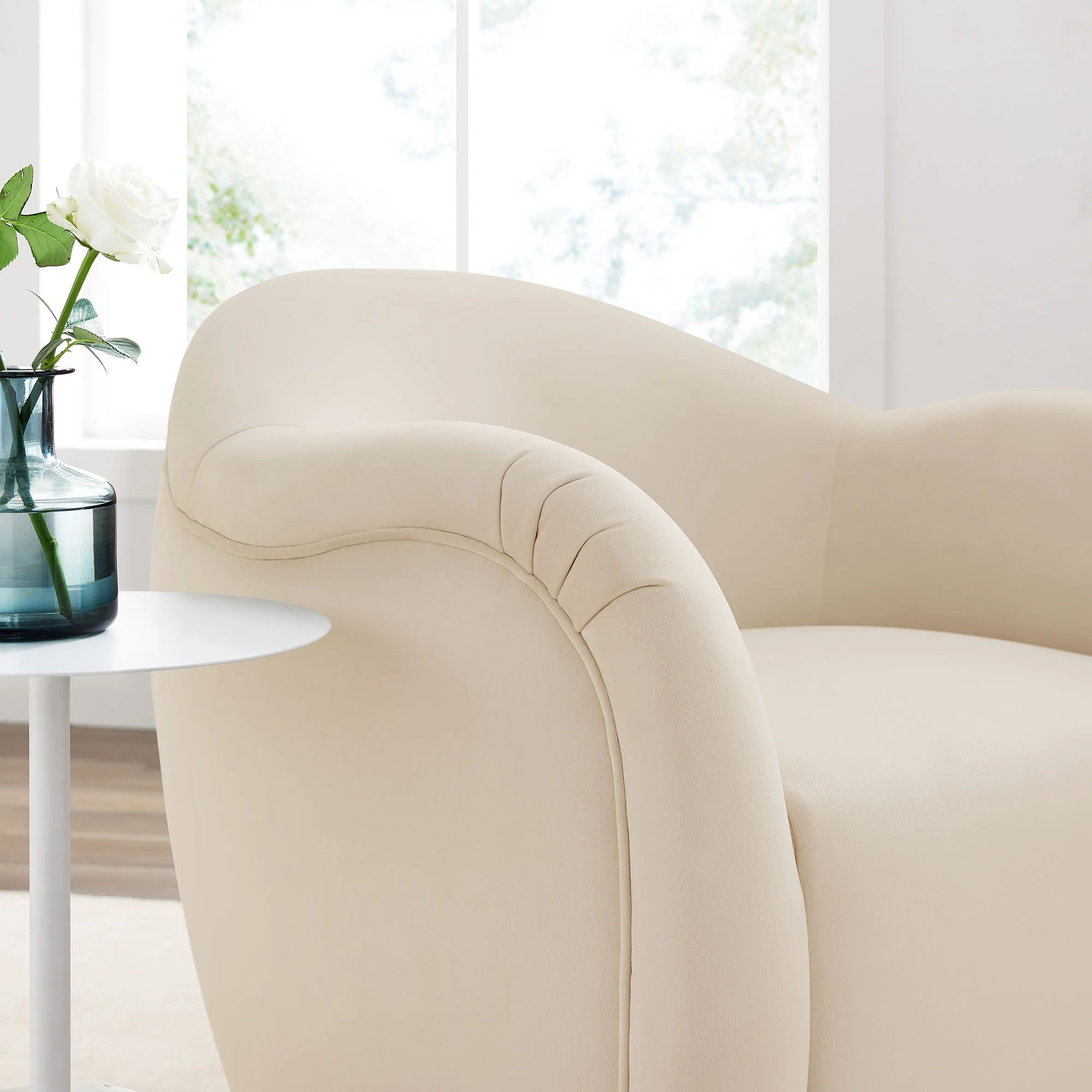 Compose Performance Velvet Swivel Armchair by Modway - Image 7