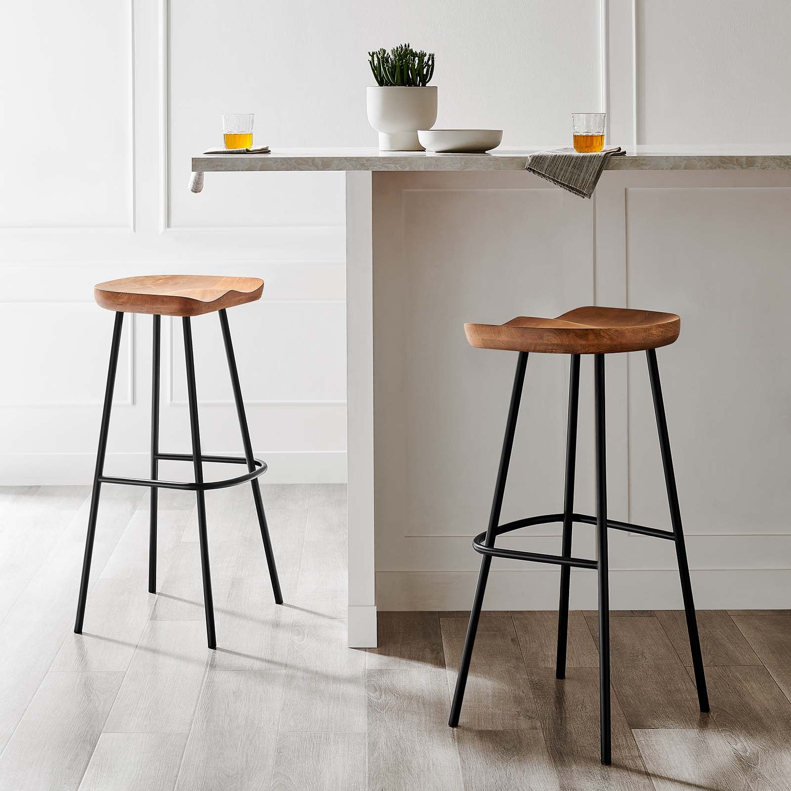 Concord Backless Wood Bar Stools - Set of 2 By Modway - EEI-6742 - Image 20