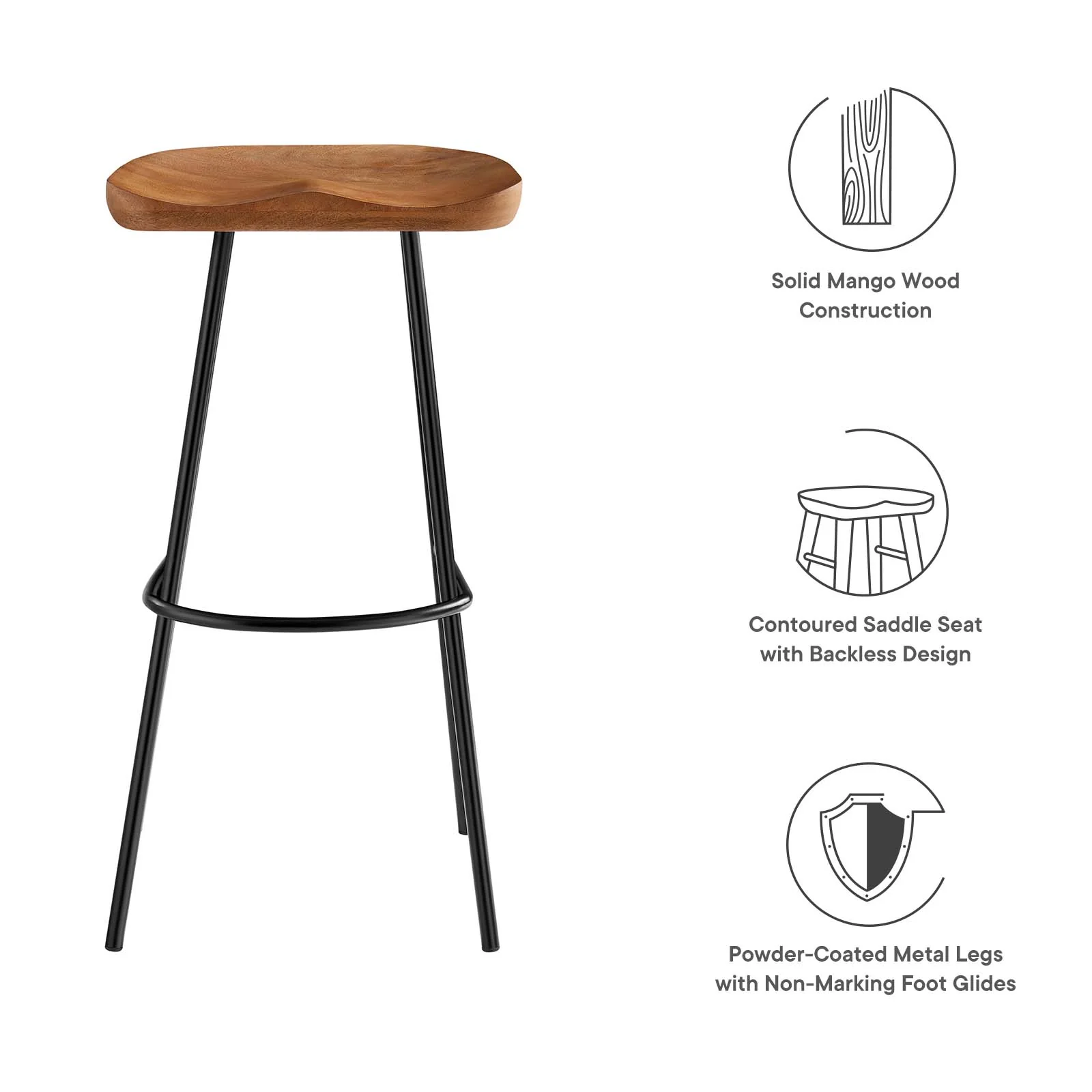 Concord Backless Wood Bar Stools - Set of 2 By Modway - EEI-6742 - Image 26