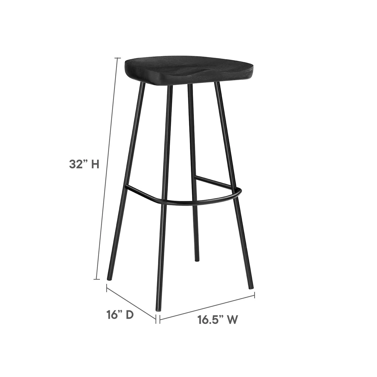 Concord Backless Wood Bar Stools - Set of 2 By Modway - EEI-6742 - Image 9