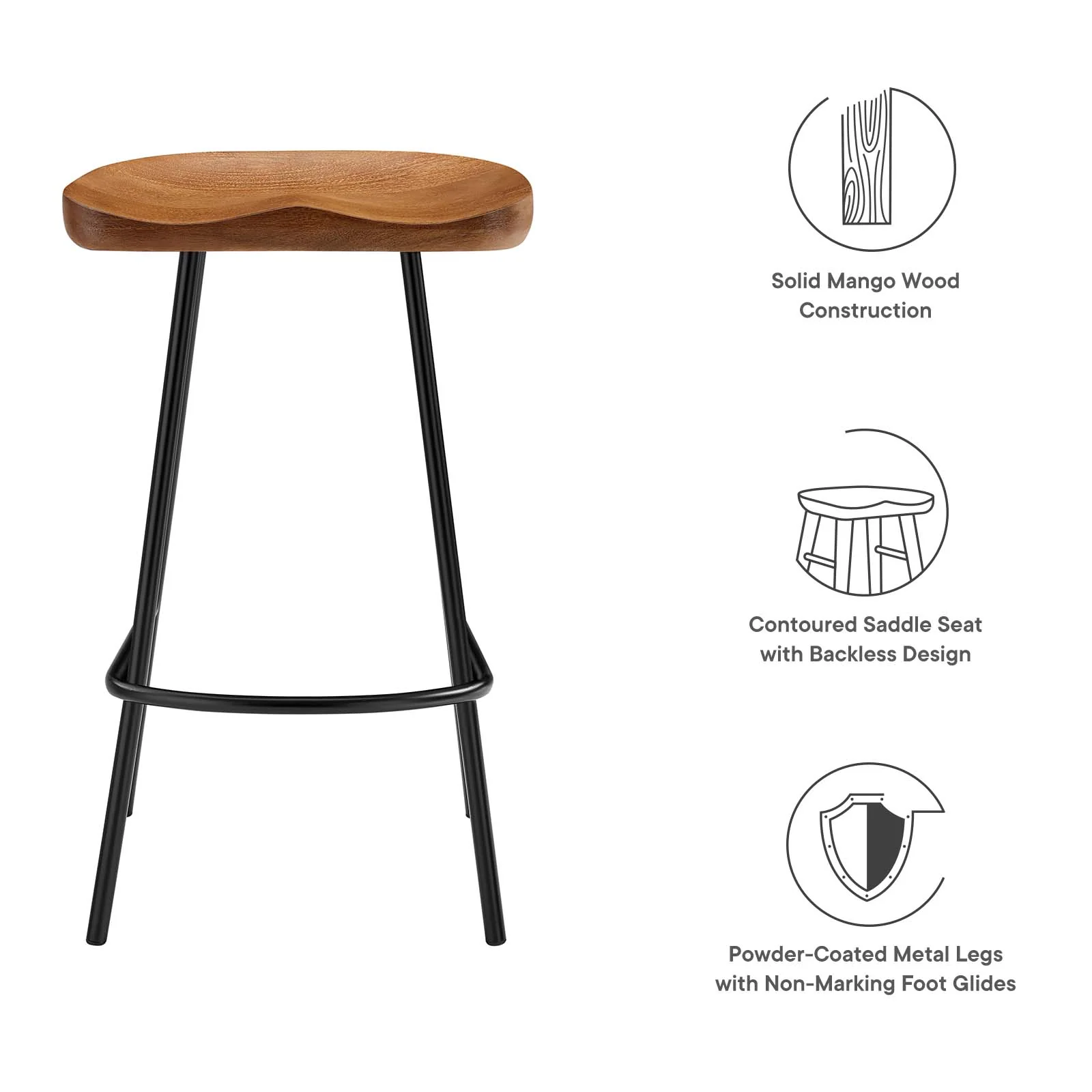 Concord Backless Wood Counter Stools - Set of 2 By Modway - EEI-6741 - Image 26