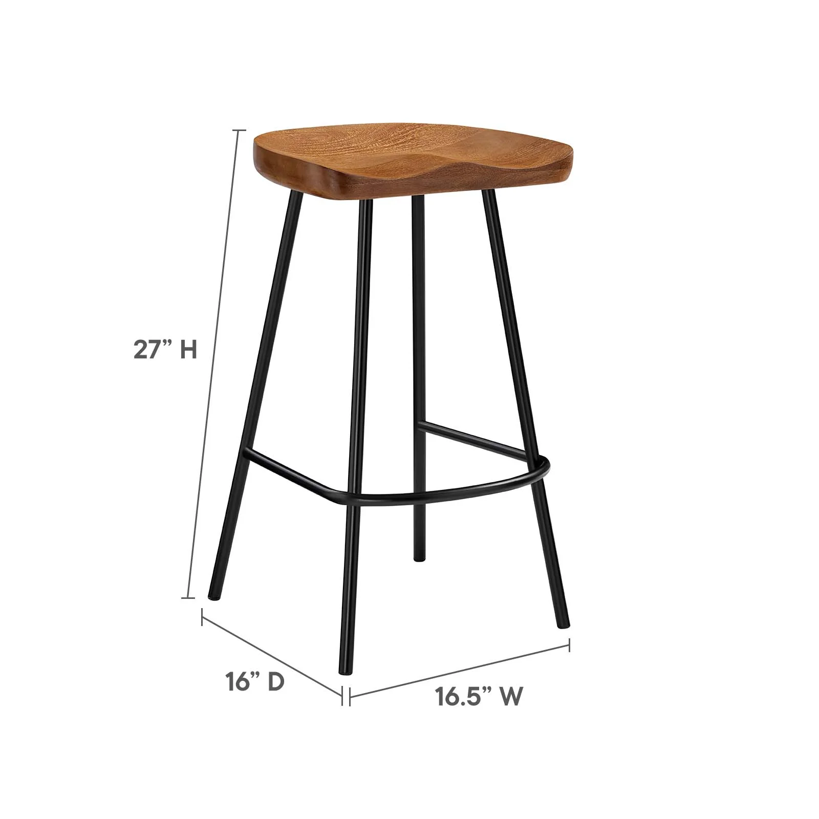 Concord Backless Wood Counter Stools - Set of 2 By Modway - EEI-6741 - Image 27