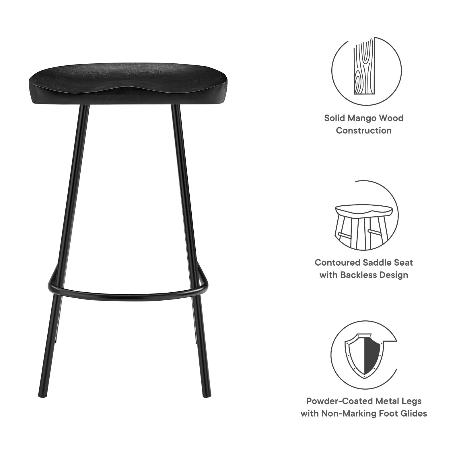 Concord Backless Wood Counter Stools - Set of 2 By Modway - EEI-6741 - Image 8