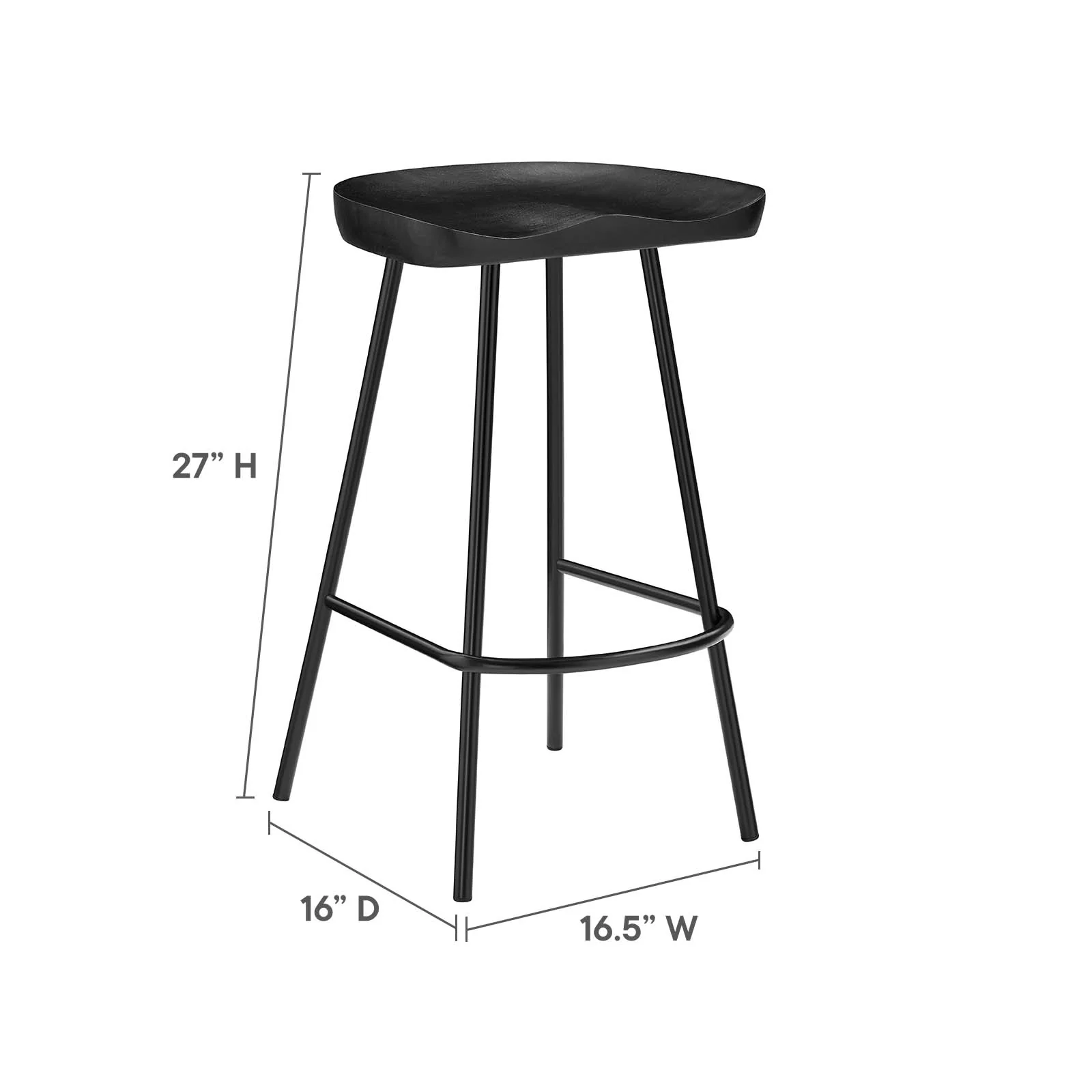 Concord Backless Wood Counter Stools - Set of 2 By Modway - EEI-6741 - Image 9