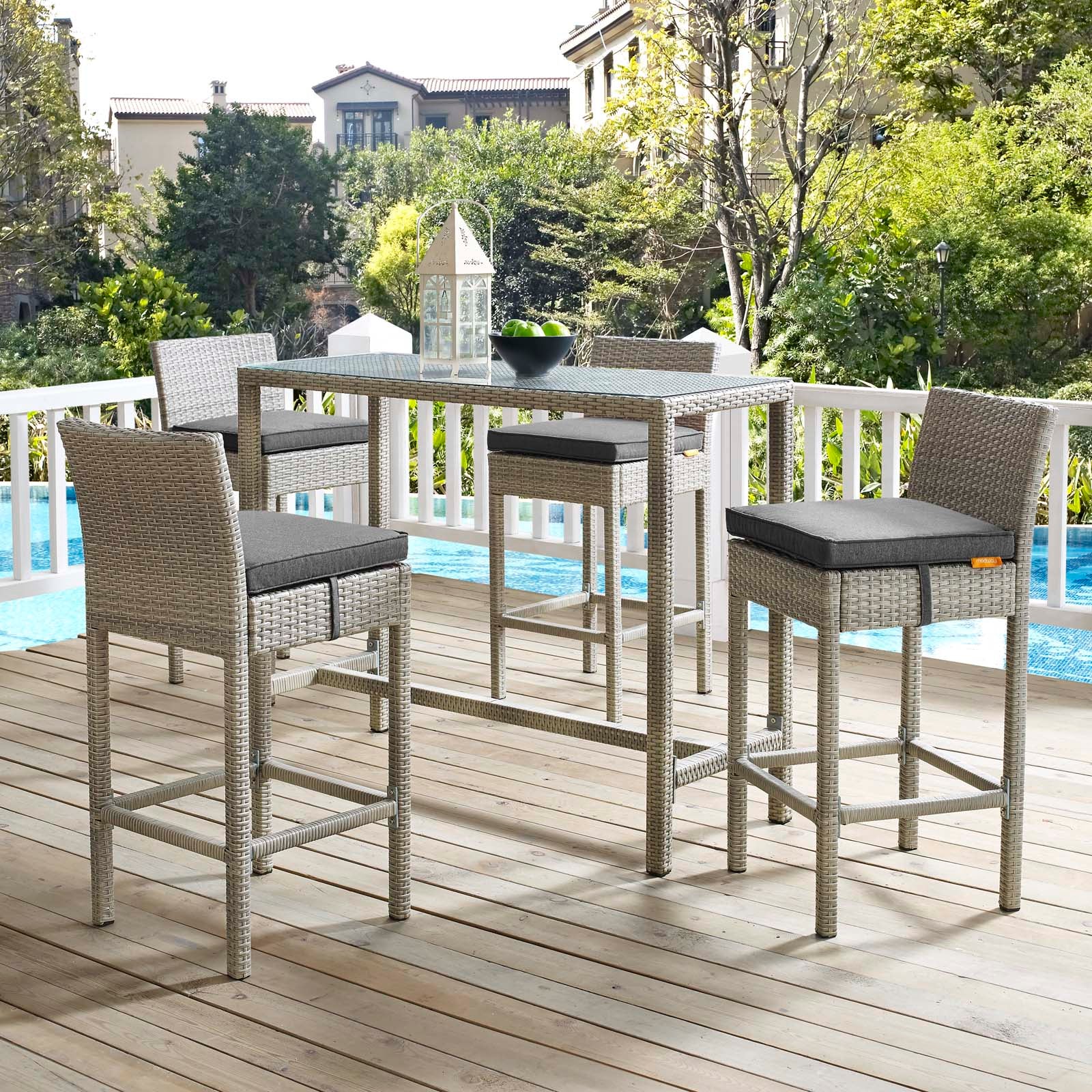 Conduit 5 Piece Outdoor Patio Wicker Rattan Set By Modway - EEI-3722 - Image 14
