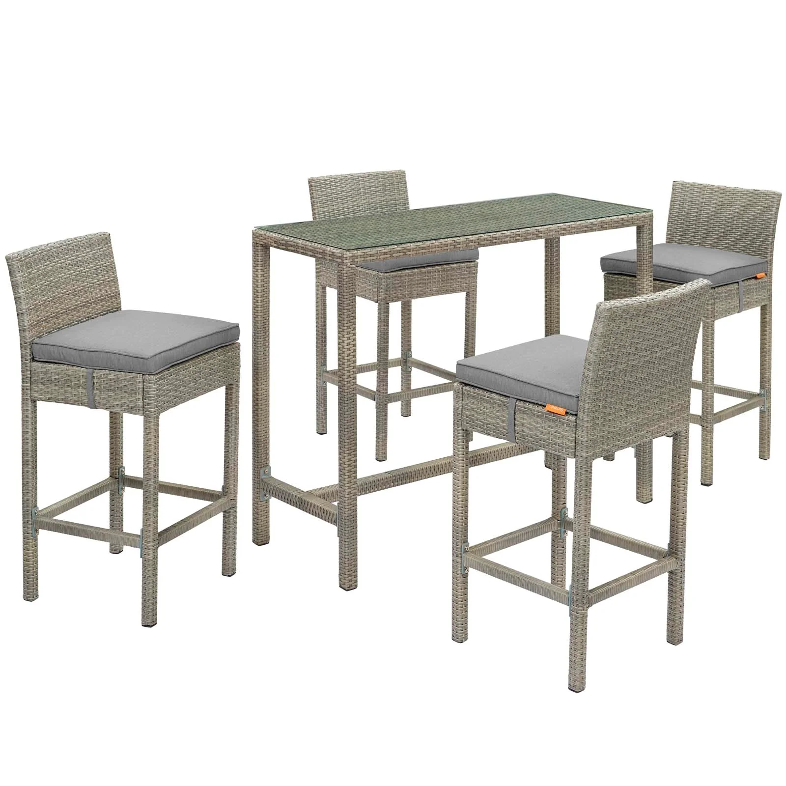 Conduit 5 Piece Outdoor Patio Wicker Rattan Set By Modway - EEI-3722 - Image 29
