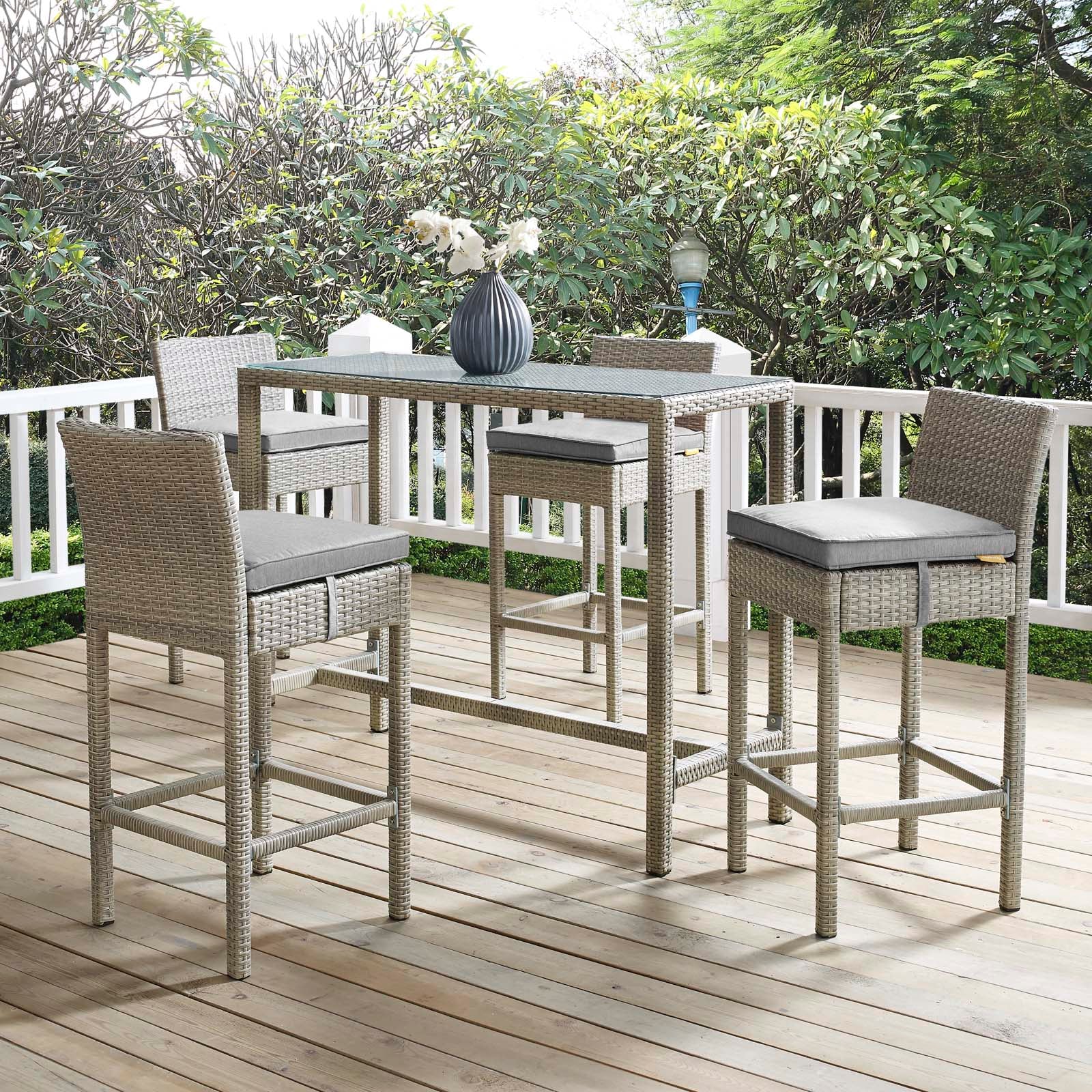 Conduit 5 Piece Outdoor Patio Wicker Rattan Set By Modway - EEI-3722 - Image 35