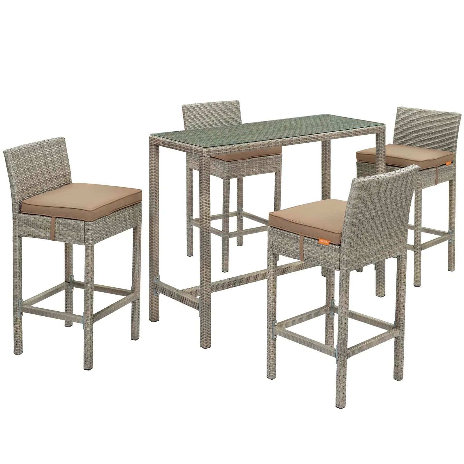Conduit 5 Piece Outdoor Patio Wicker Rattan Set By Modway - EEI-3722 - Image 36