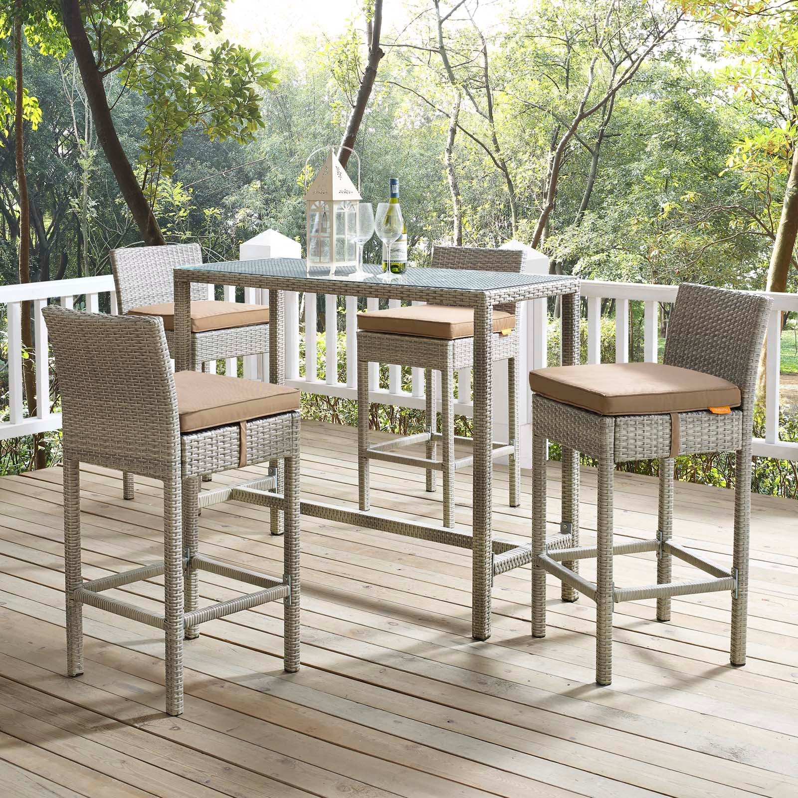 Conduit 5 Piece Outdoor Patio Wicker Rattan Set By Modway - EEI-3722 - Image 42