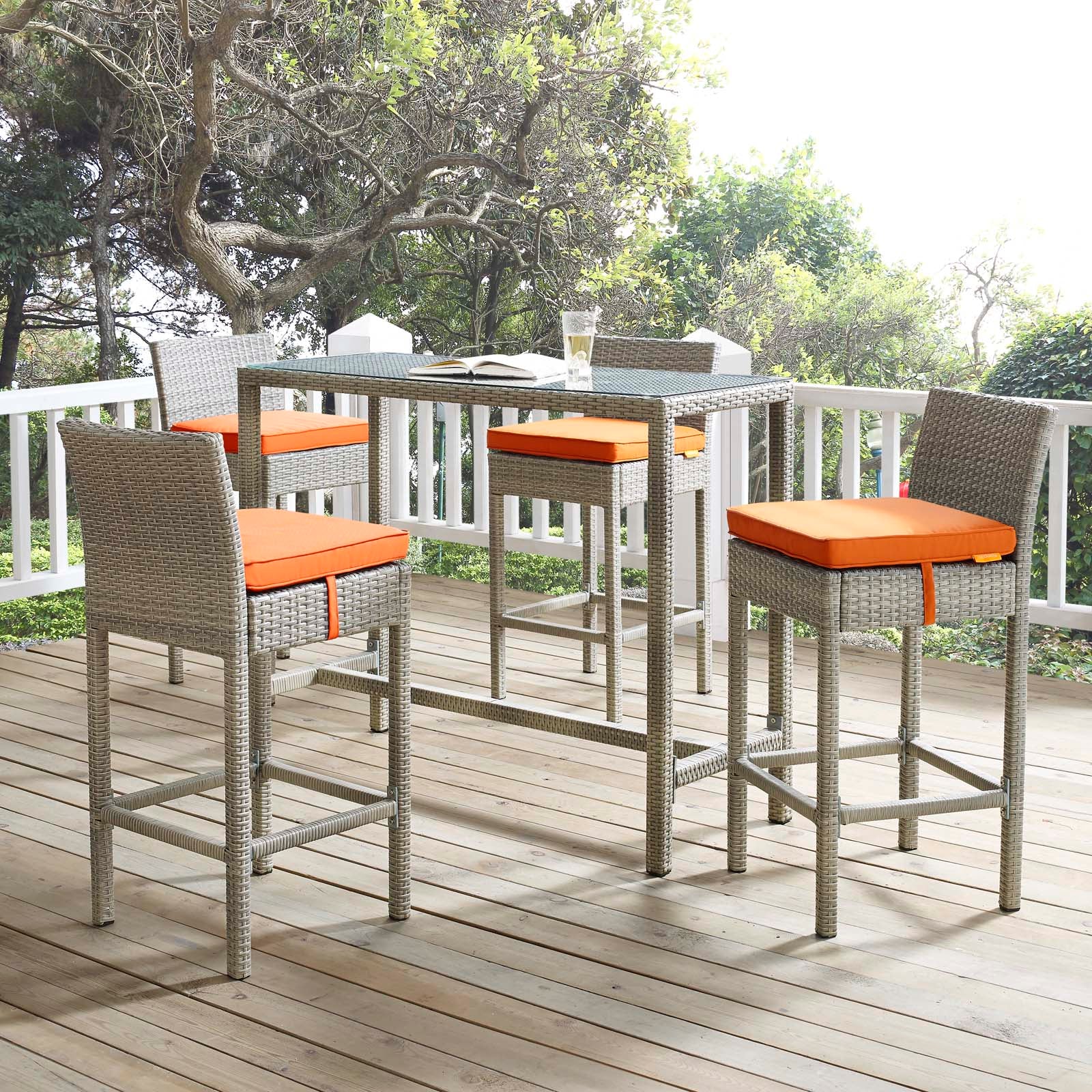 Conduit 5 Piece Outdoor Patio Wicker Rattan Set By Modway - EEI-3722 - Image 56