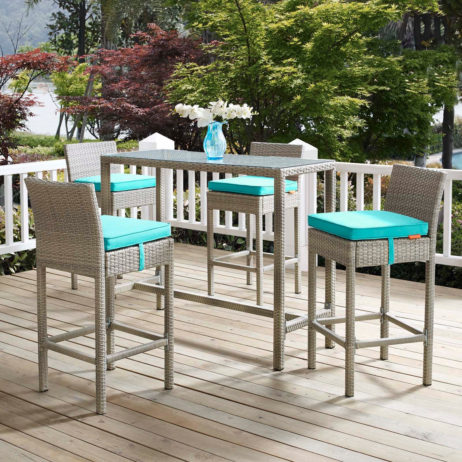 Conduit 5 Piece Outdoor Patio Wicker Rattan Set By Modway - EEI-3722 - Image 77