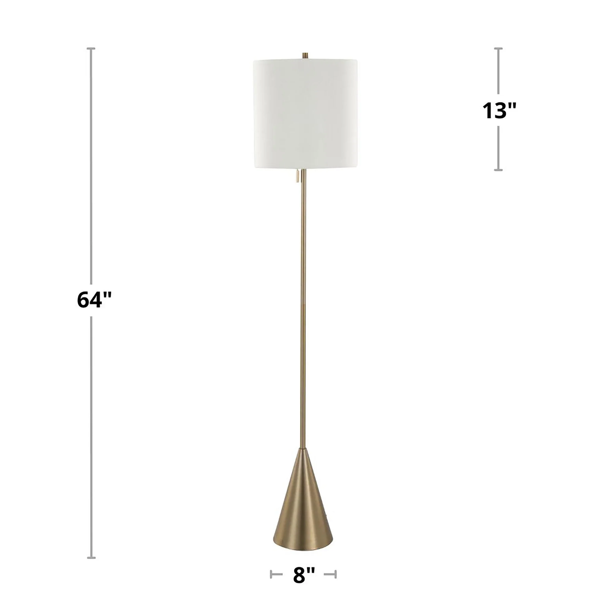 Cone 64" Metal Floor Lamp By LumiSource - GFS64-CONE AUW - Image 7