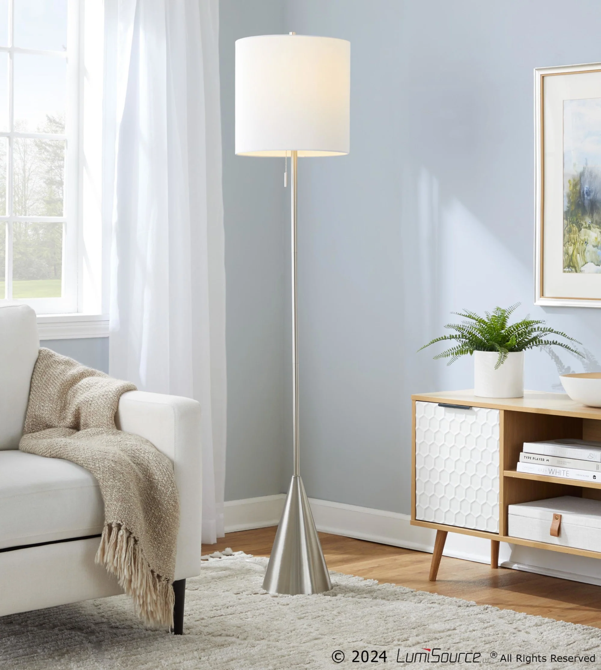 Cone 64" Metal Floor Lamp By LumiSource - GFS64-CONE AUW - Image 8