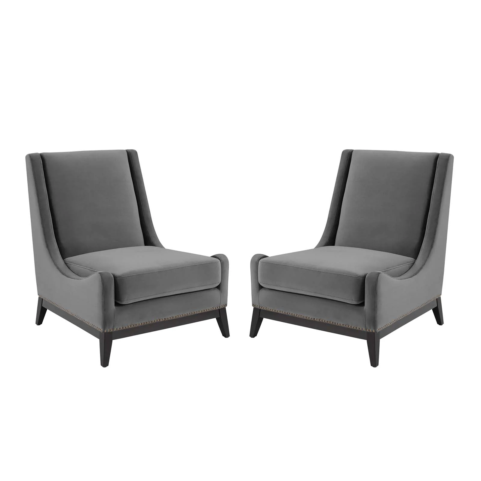 Confident Lounge Chair Upholstered Performance Velvet Set of 2 By Modway - EEI-4487 - Image 2