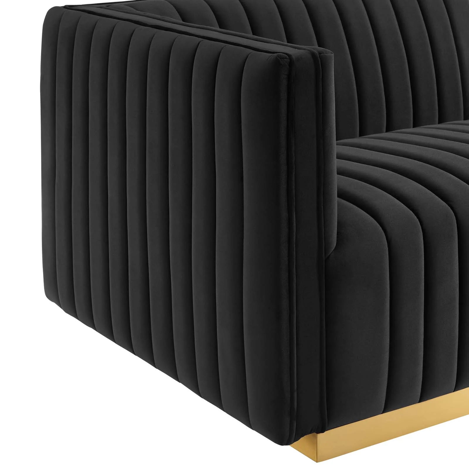 Conjure Channel Tufted Performance Velvet 6-Piece U-Shaped Sectional By Modway - EEI-5851 - Image 13