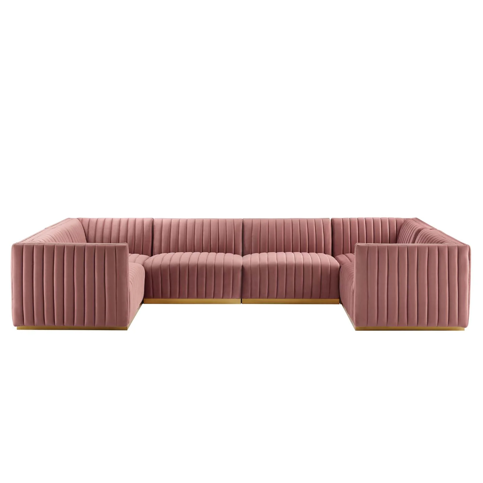 Conjure Channel Tufted Performance Velvet 6-Piece U-Shaped Sectional By Modway - EEI-5851 - Image 17