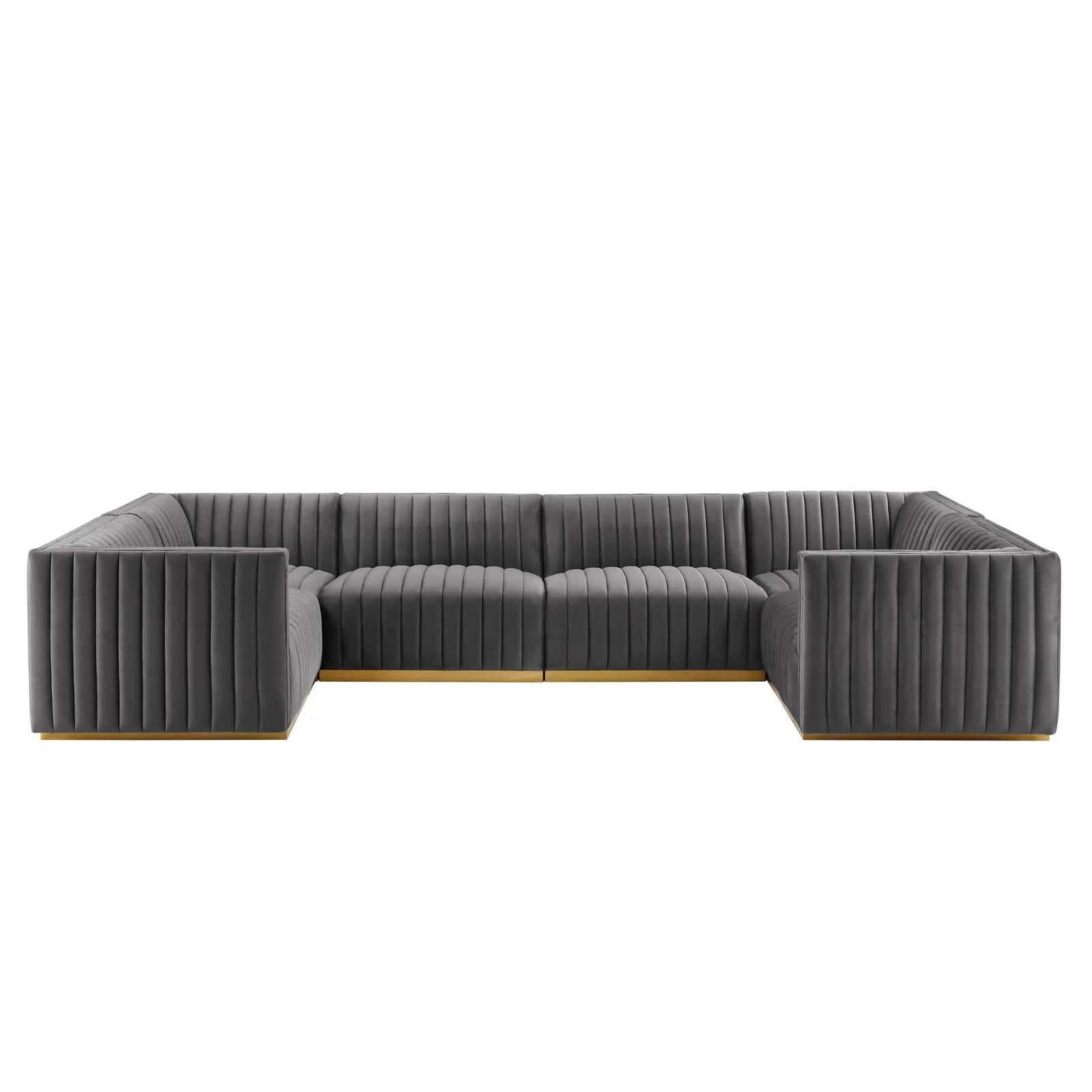 Conjure Channel Tufted Performance Velvet 6-Piece U-Shaped Sectional By Modway - EEI-5851 - Image 33