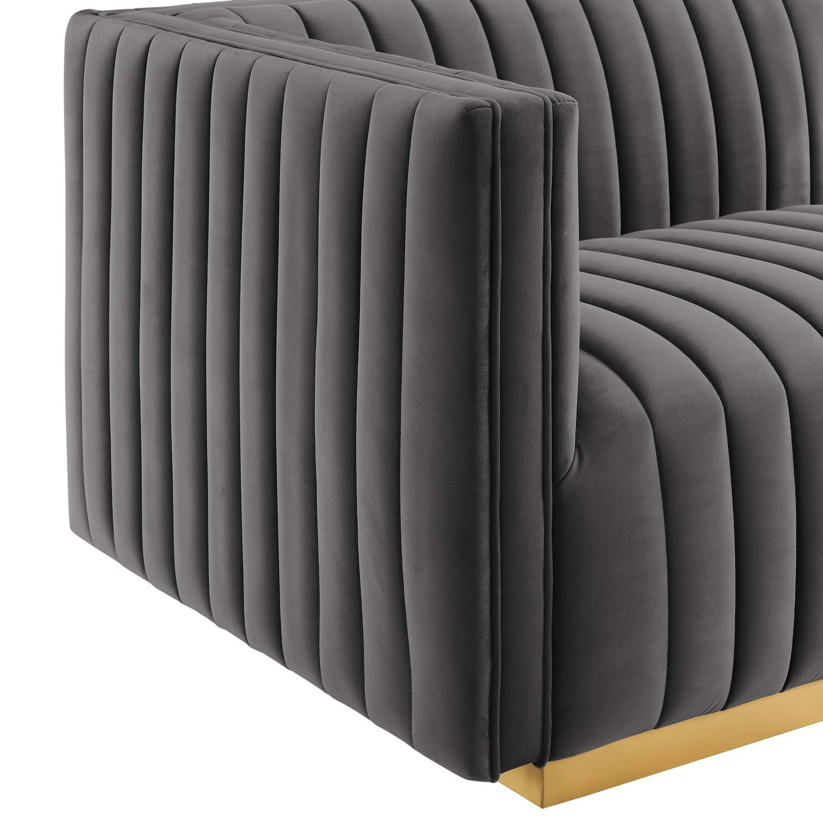 Conjure Channel Tufted Performance Velvet 6-Piece U-Shaped Sectional By Modway - EEI-5851 - Image 45