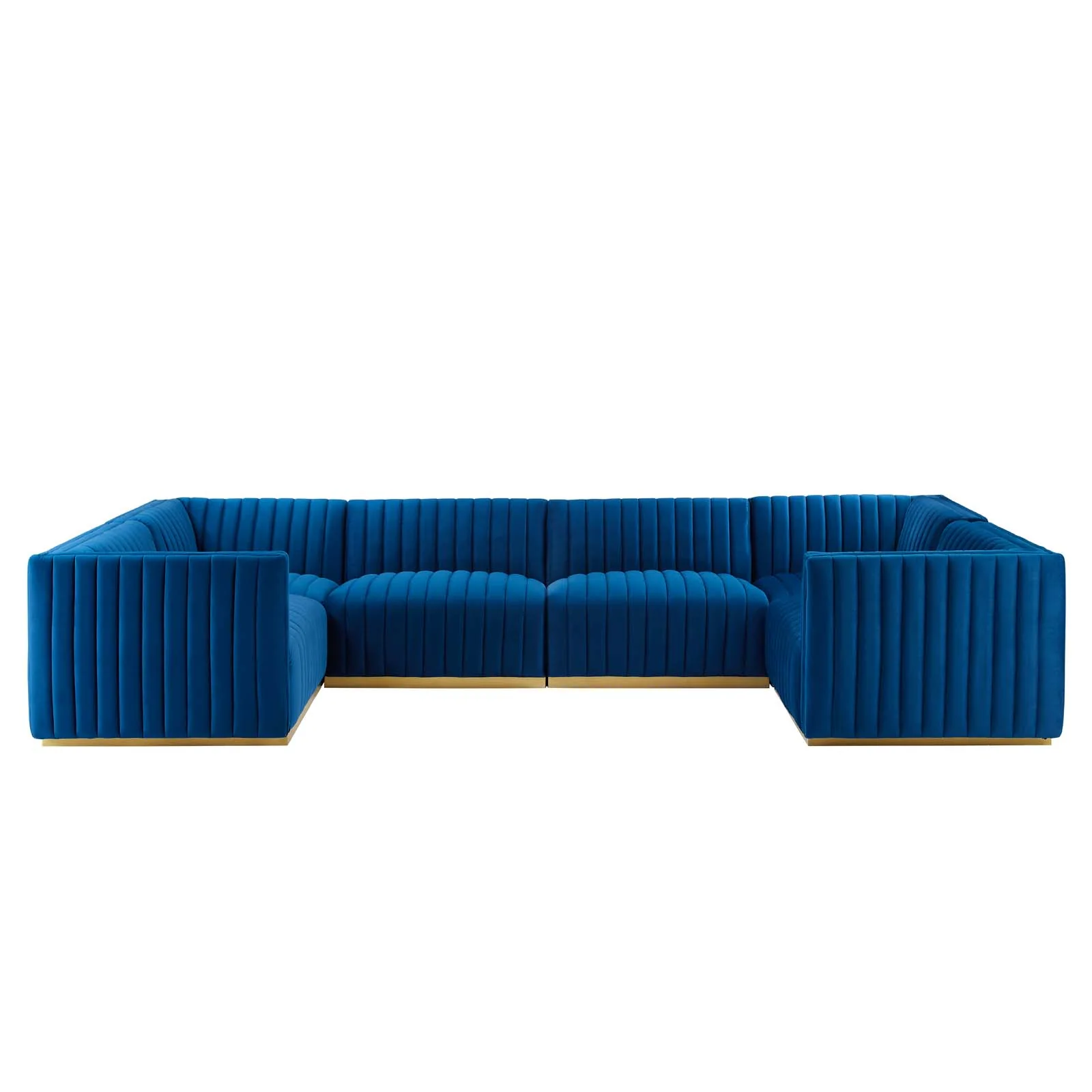 Conjure Channel Tufted Performance Velvet 6-Piece U-Shaped Sectional By Modway - EEI-5851 - Image 49