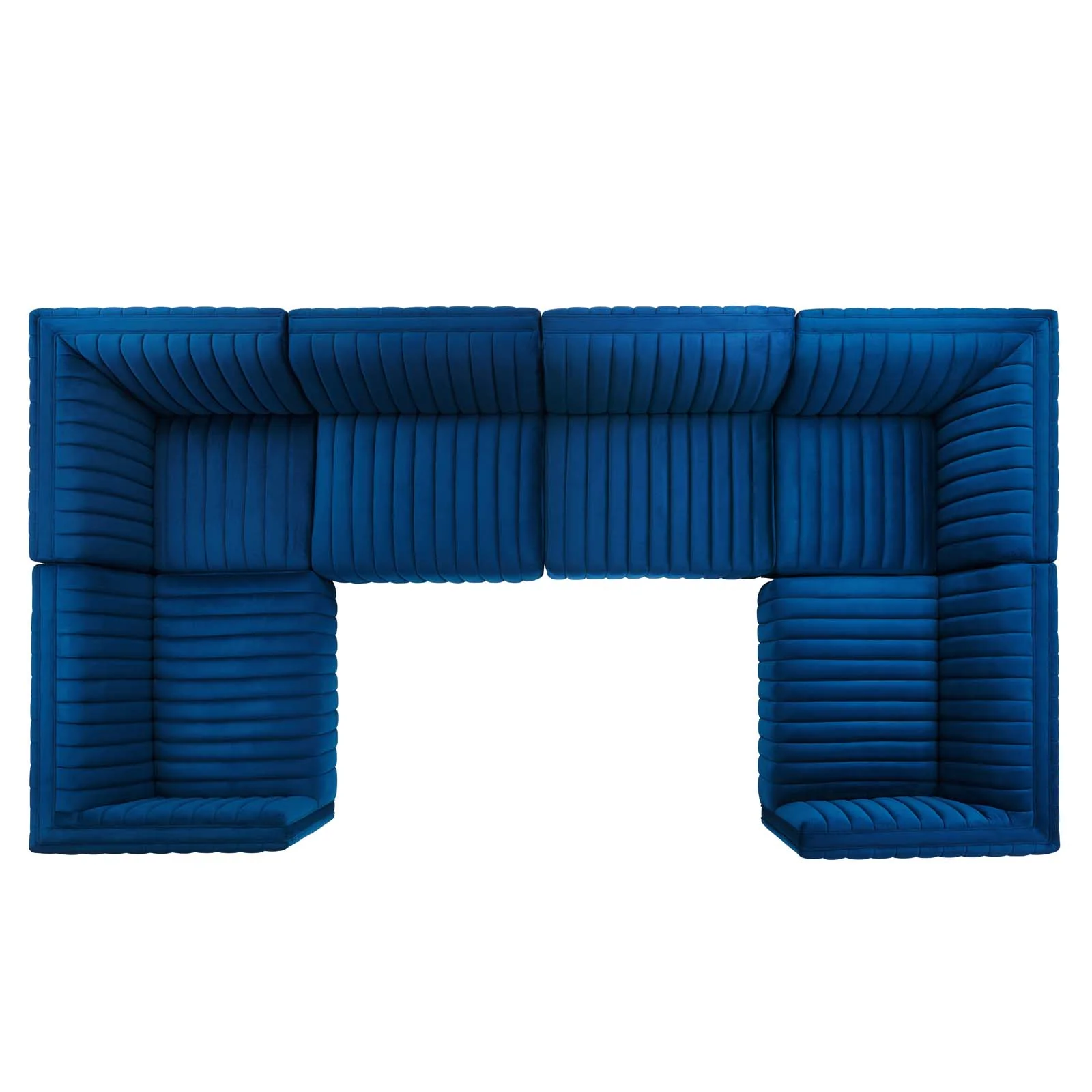 Conjure Channel Tufted Performance Velvet 6-Piece U-Shaped Sectional By Modway - EEI-5851 - Image 58
