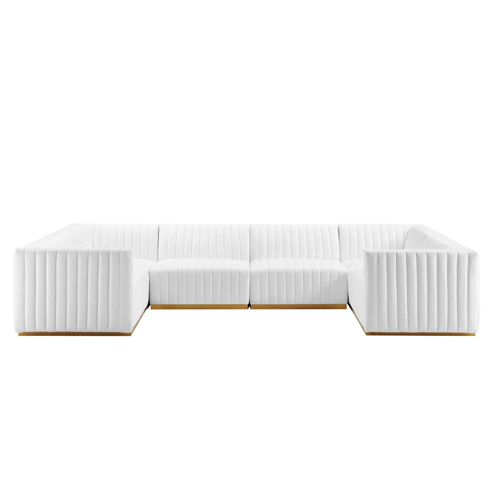 Conjure Channel Tufted Performance Velvet 6-Piece U-Shaped Sectional By Modway - EEI-5851 - Image 65