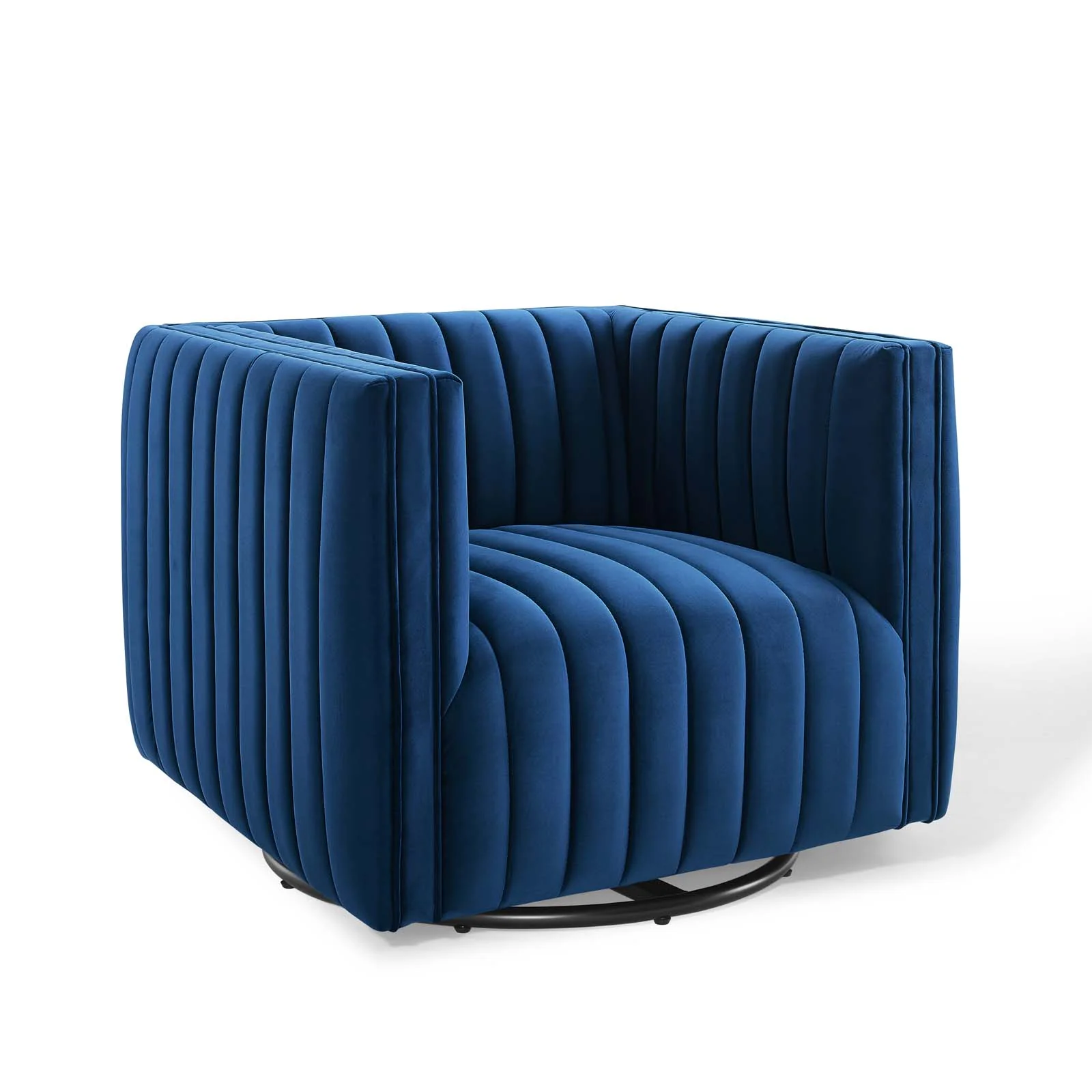 Conjure Channel Tufted Performance Velvet Swivel Armchair By Modway - EEI-3883 - Image 10