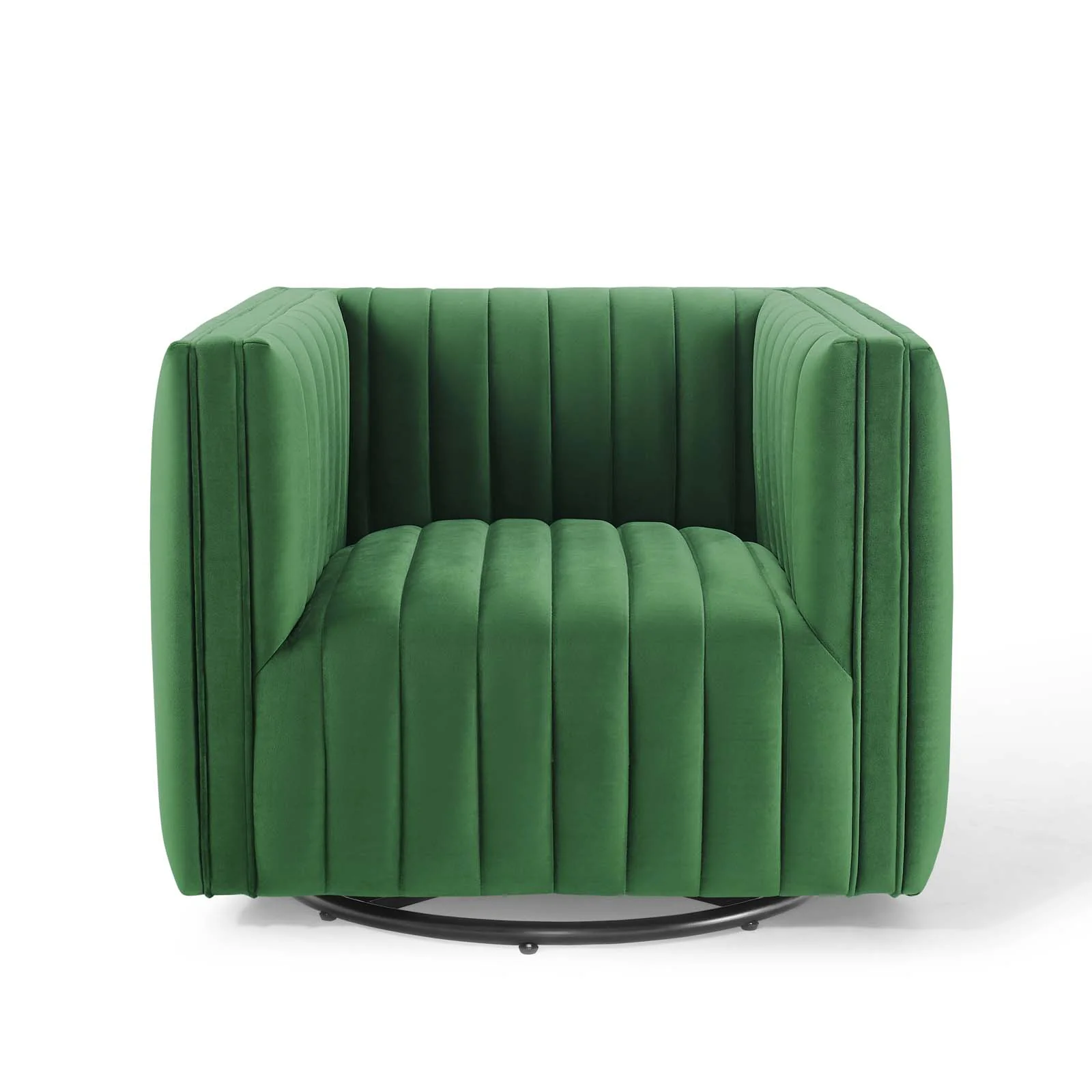 Conjure Channel Tufted Performance Velvet Swivel Armchair By Modway - EEI-3883 - Image 6