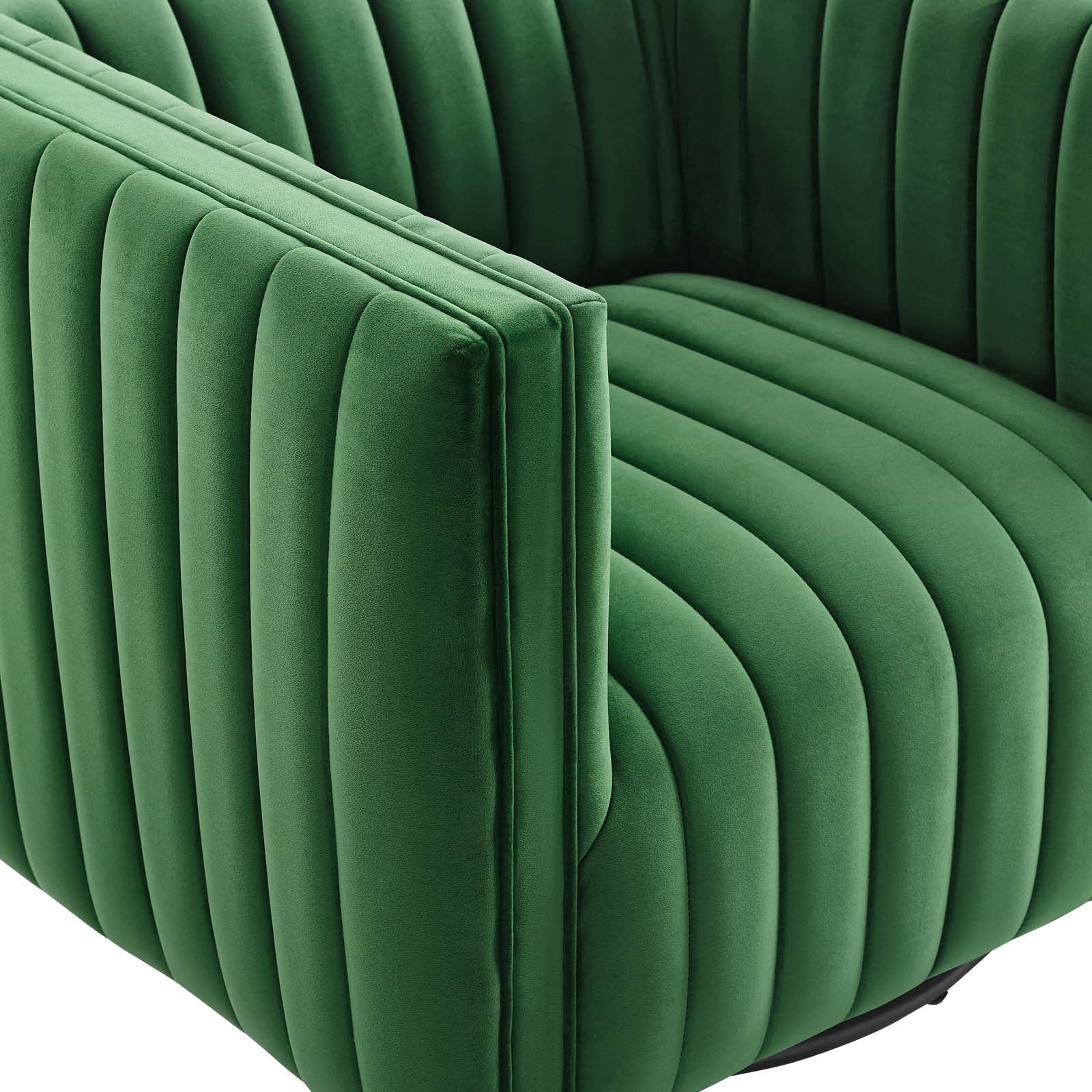 Conjure Channel Tufted Performance Velvet Swivel Armchair By Modway - EEI-3883 - Image 7