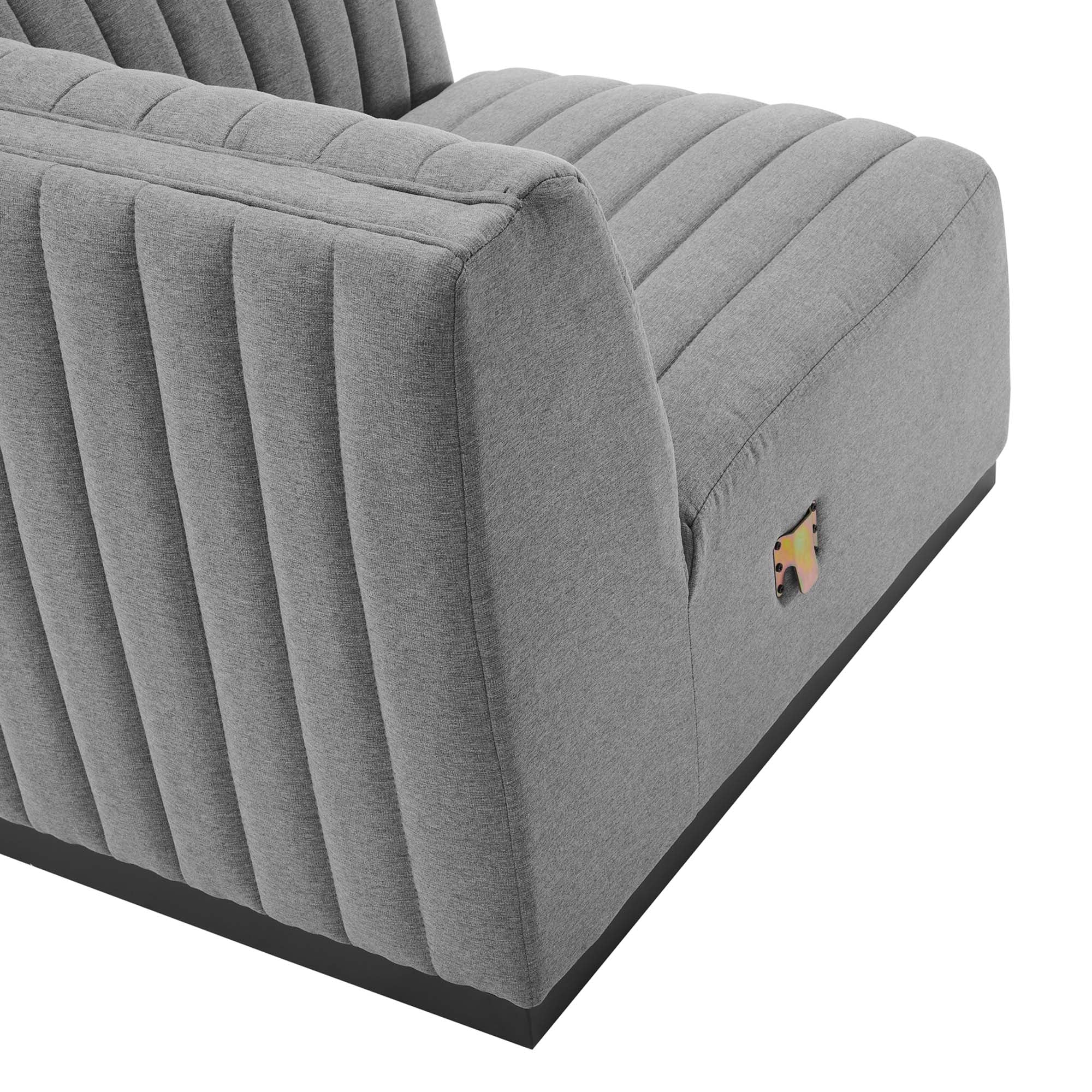 Conjure Channel Tufted Upholstered Fabric Loveseat by Modway - Image 10