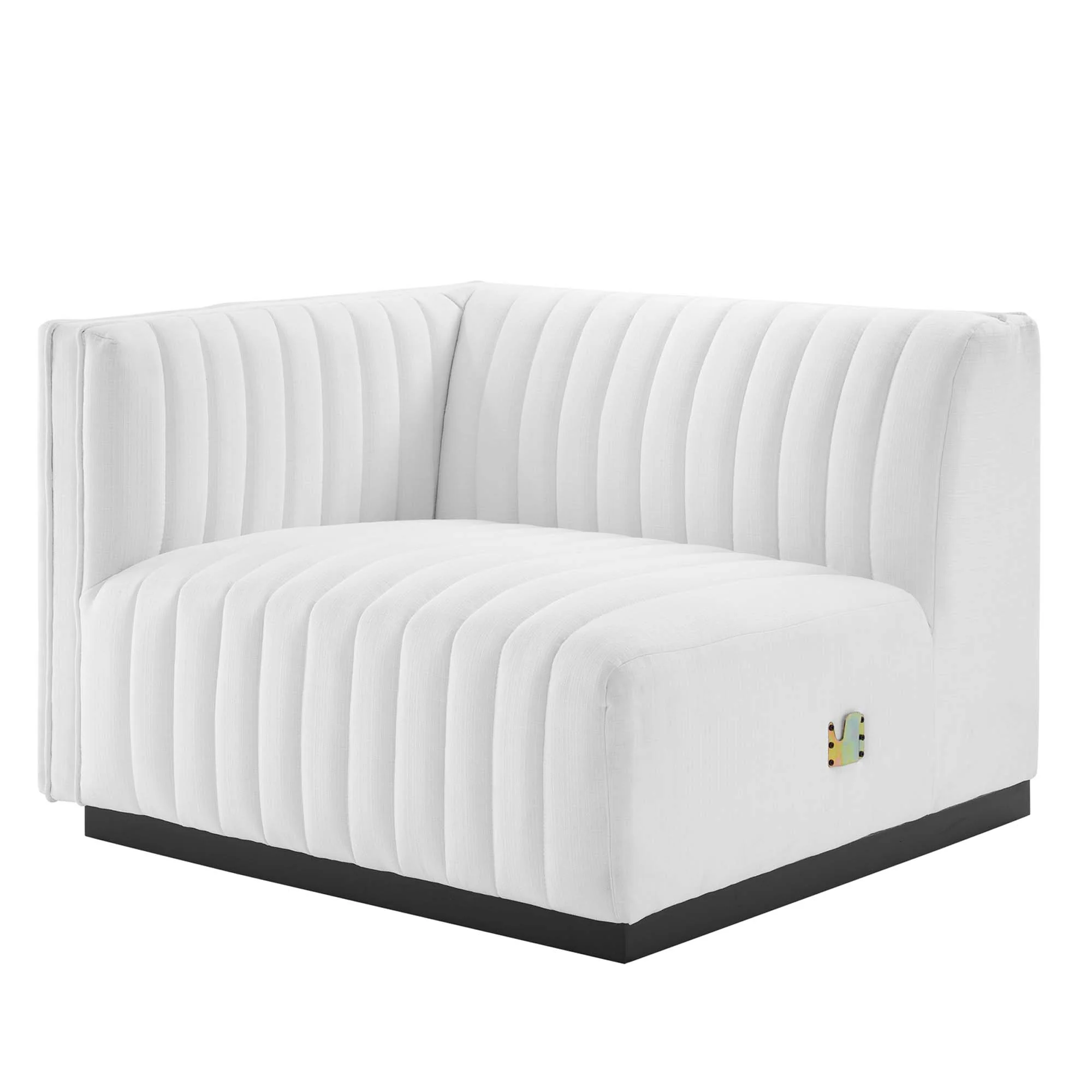 Conjure Channel Tufted Upholstered Fabric Loveseat by Modway - Image 16